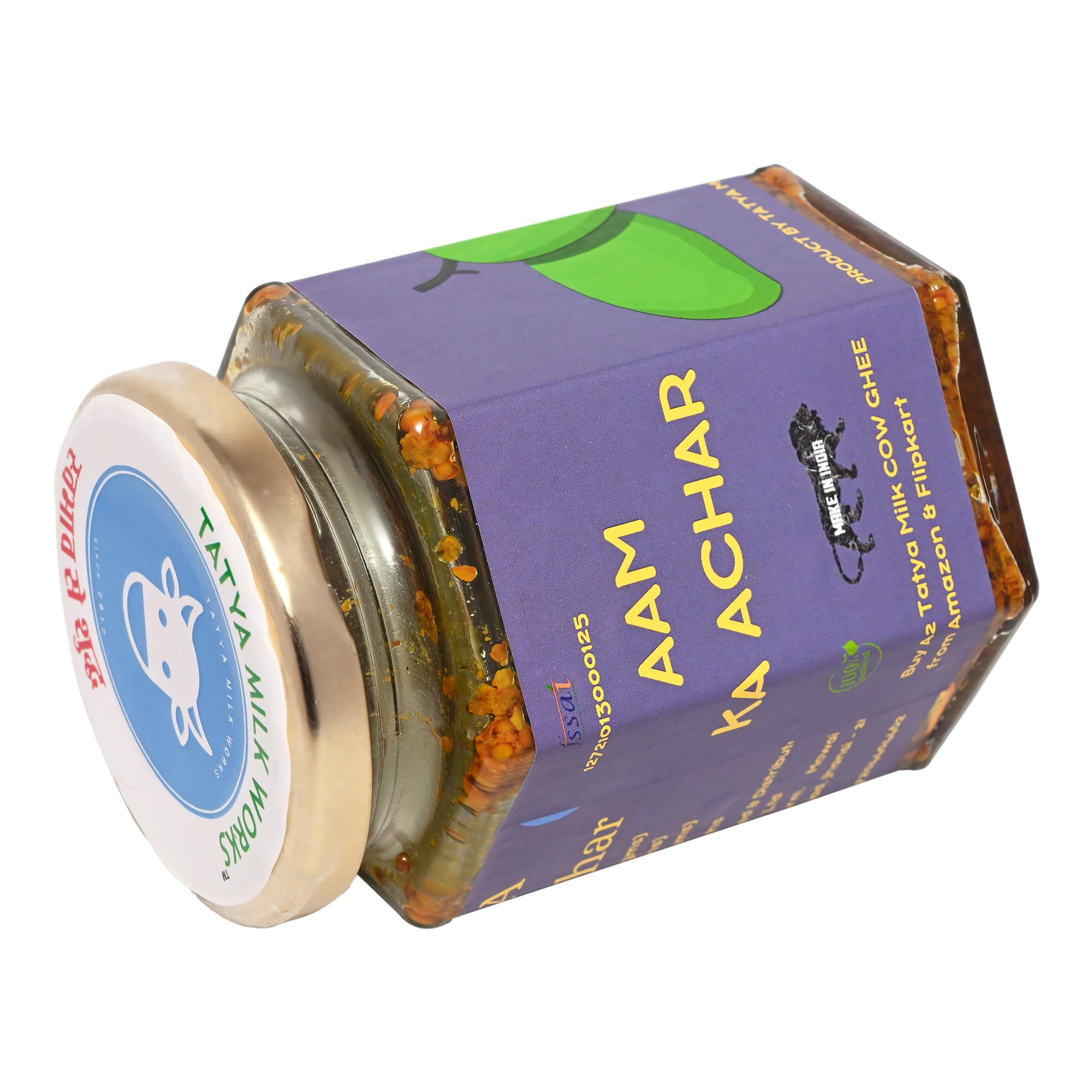 Tatya Village Farm Homemade Aam Achar | Traditional Mango Pickle | No Preservatives, 100% Natural, Homemade Taste 