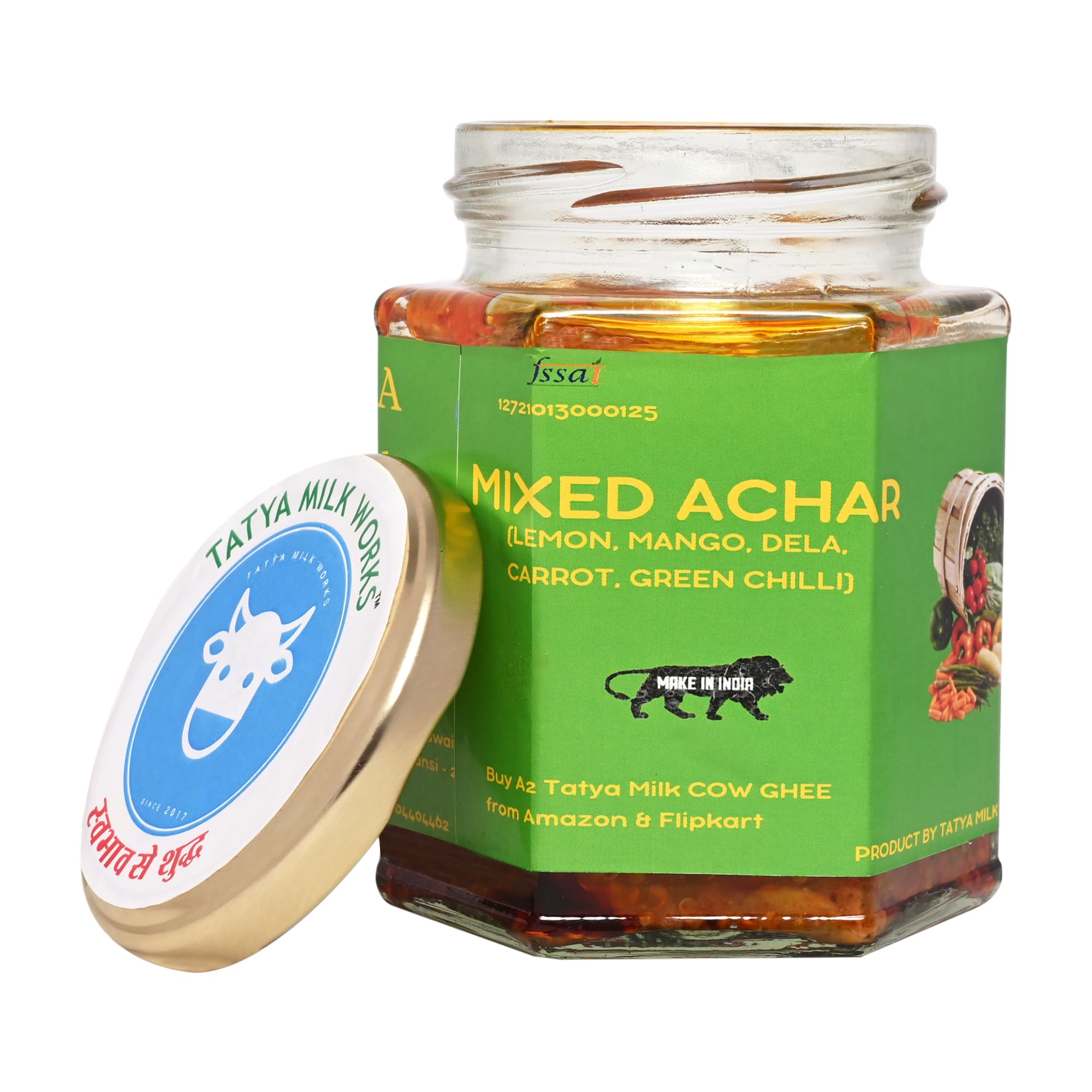 Tatya Village Farm Homemade Mix Achar | Traditional Mixed Pickle | No Preservatives, 100% Natural, Homemade Tast