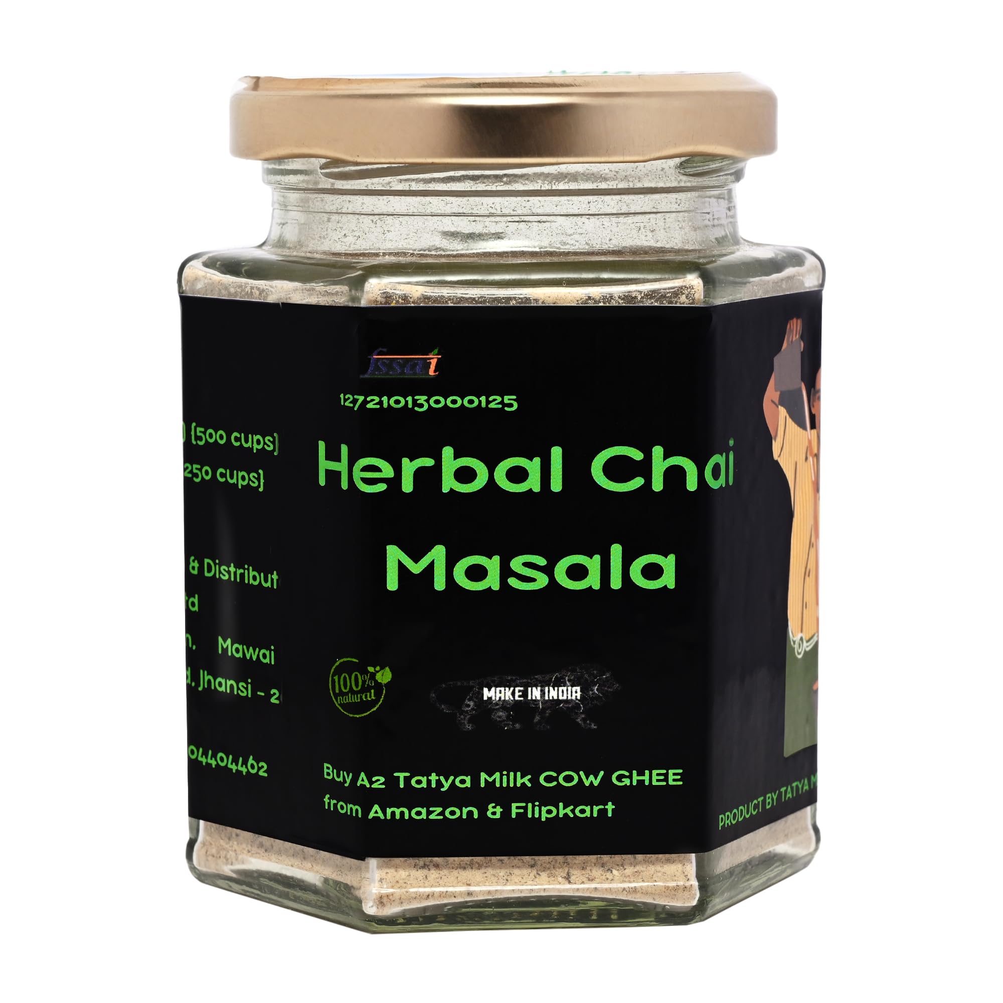 Tatya Village Farm Ayurvedic Chai Masala | Herbal Tea Spice Blend | Immunity Booster | 100% Natural, Preservative-Free