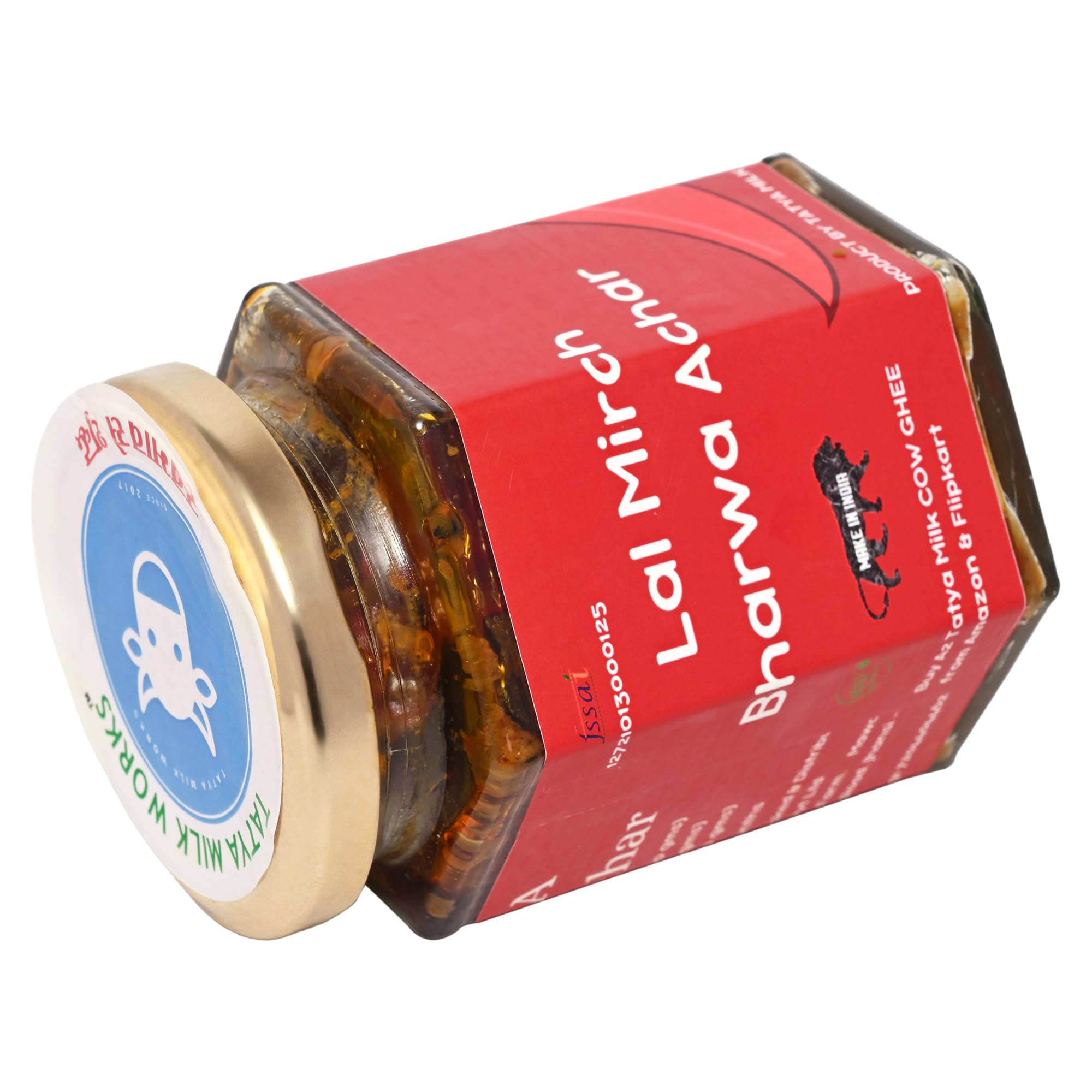 Tatya Village Farm Homemade Lal Mirch Bharwa Achar | Stuffed Red Chilli Pickle | Preservative-Free, 100% Natural, No Chemicals, No Additives