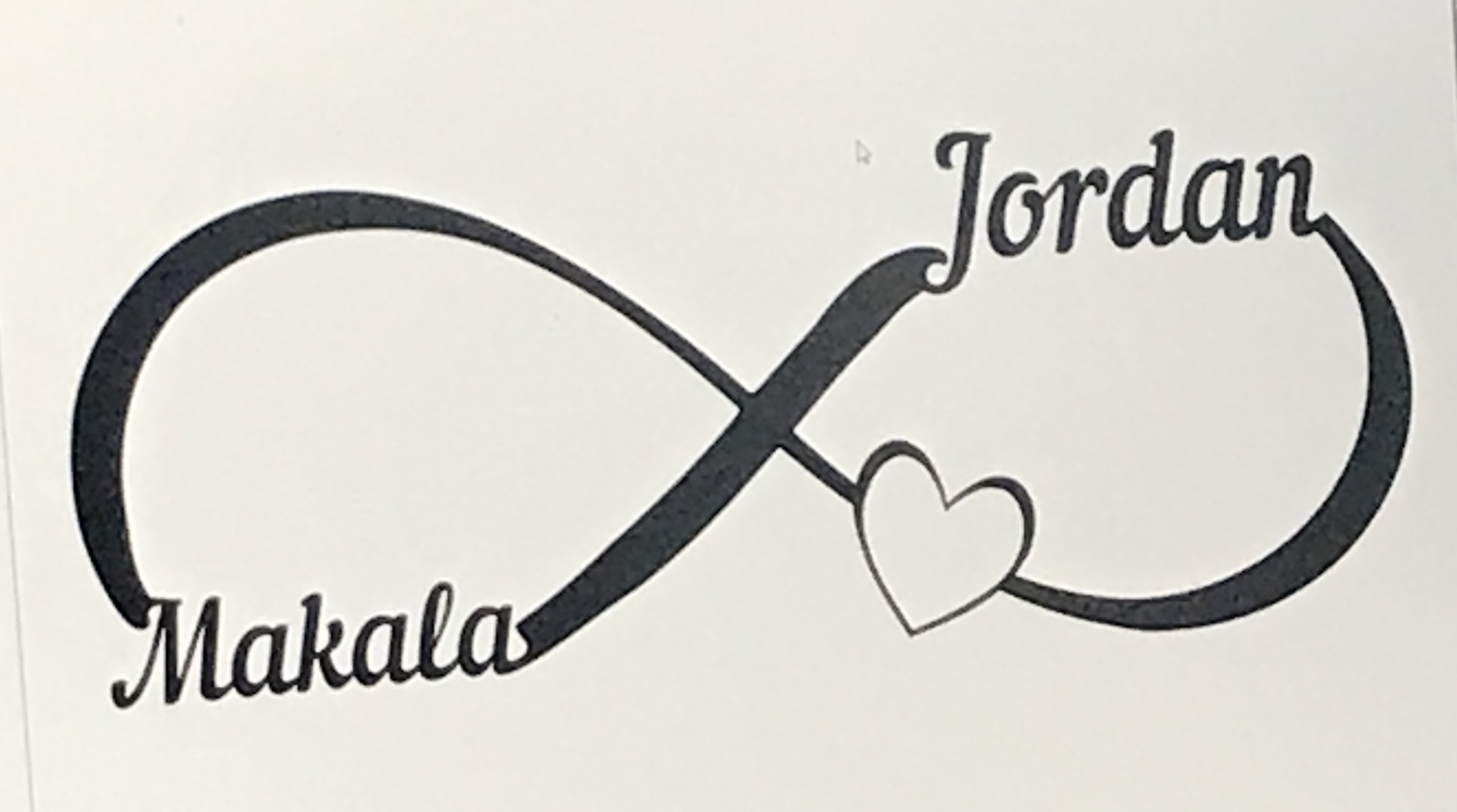Personalized Infinity Love Sign custom sized