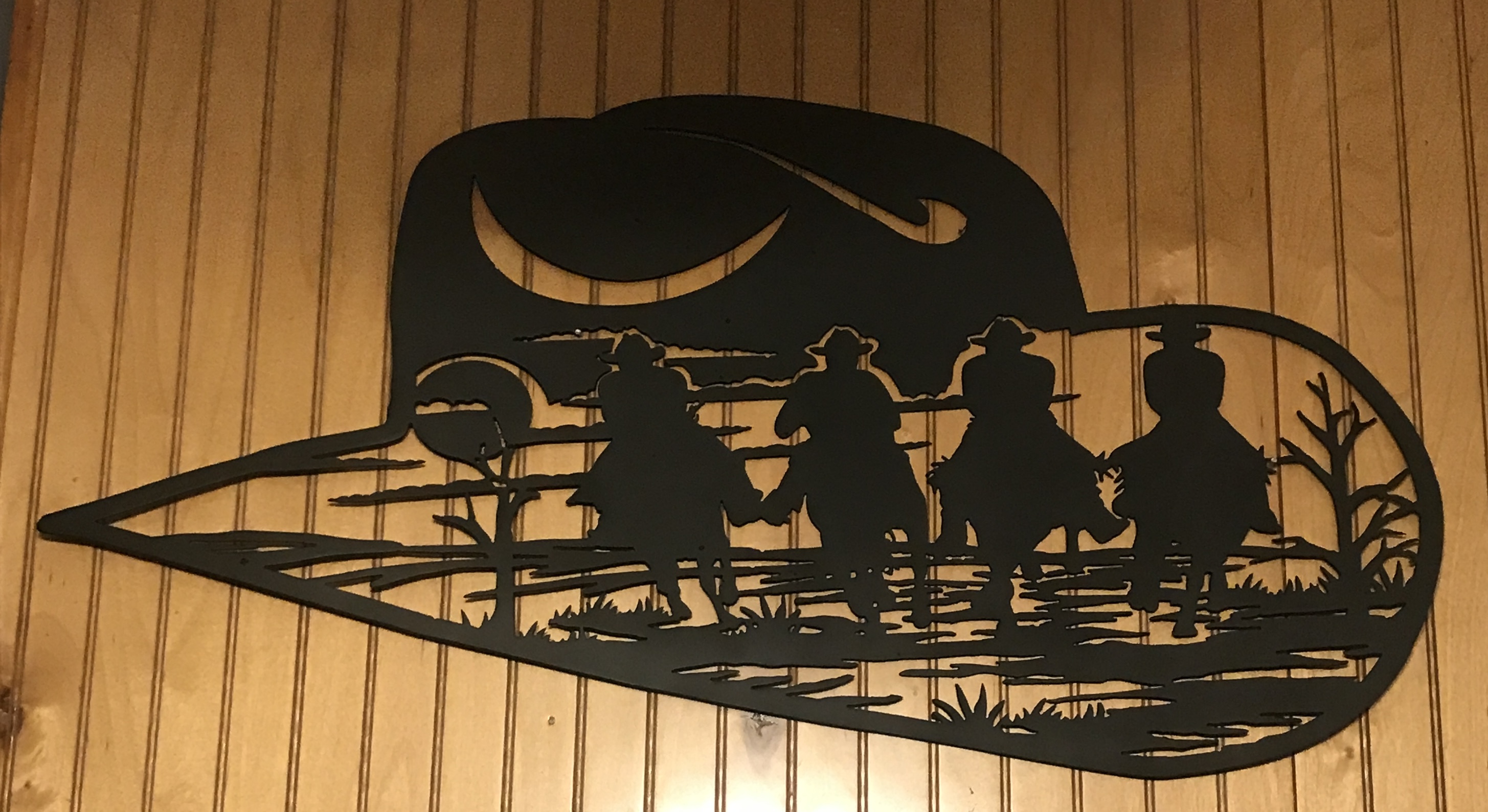 Cowboy Hat Metal Wall Art 30" x 15"