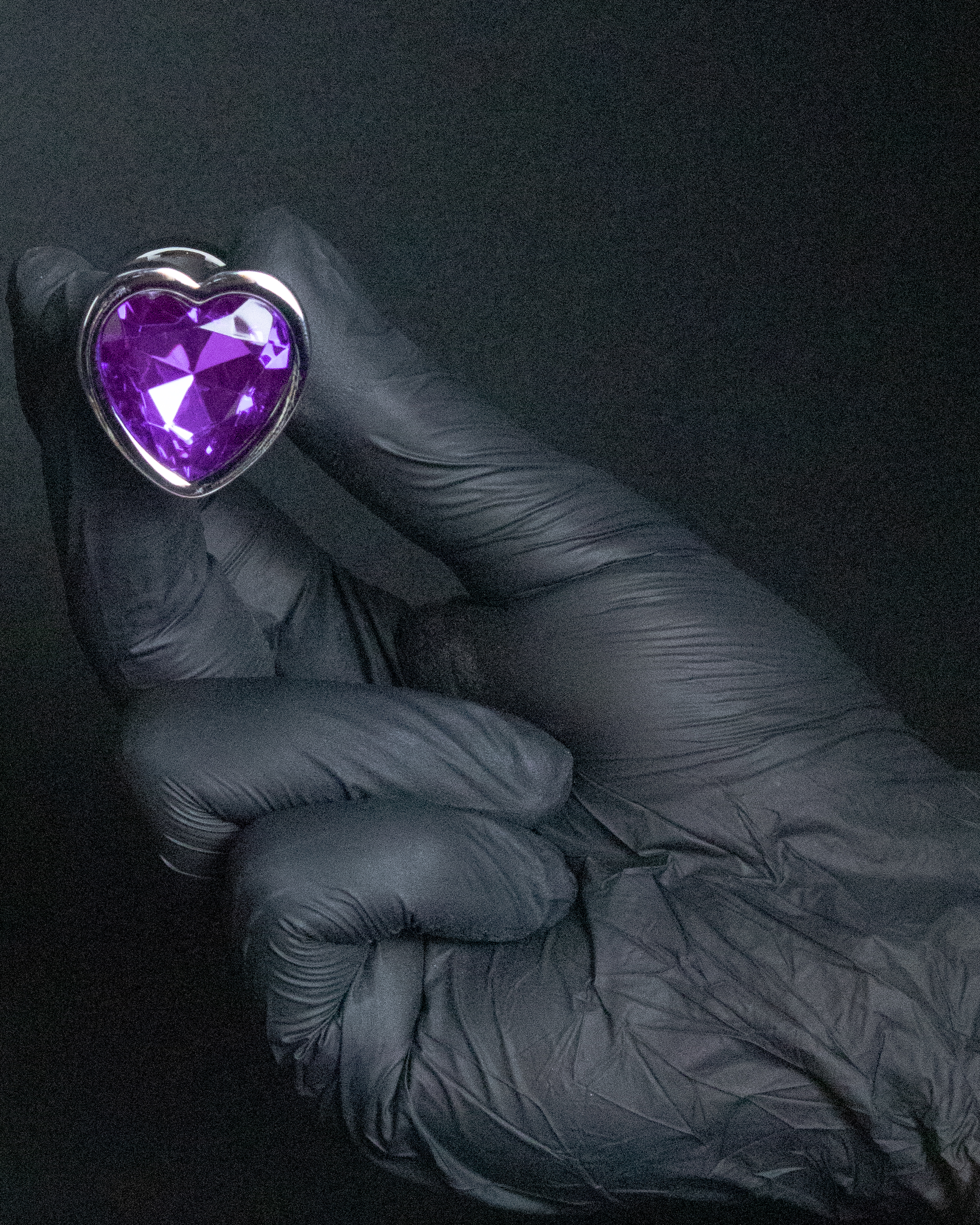 Plug Anal Pequeno Cromado Coração Colors