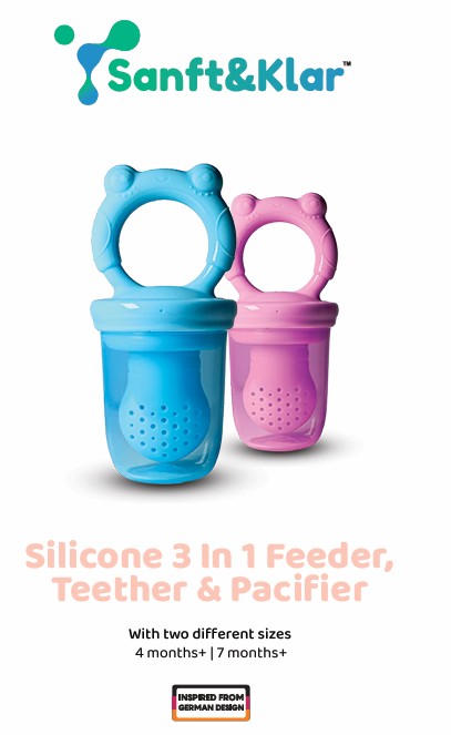 Silicone 3 In 1 Feeder, Teether & Pacifier