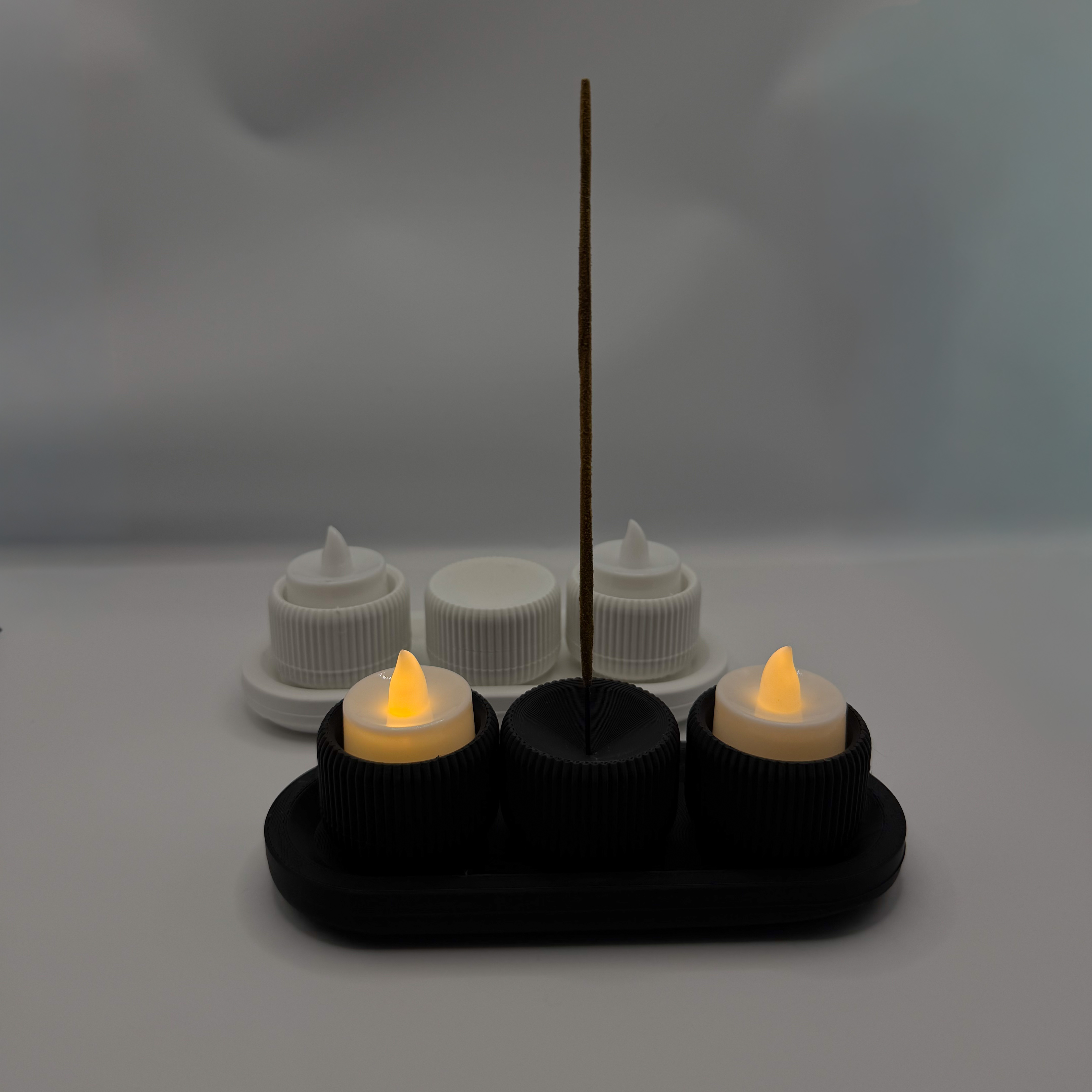 PORTA VELAS Y SAHUMERIO DECORATIVO