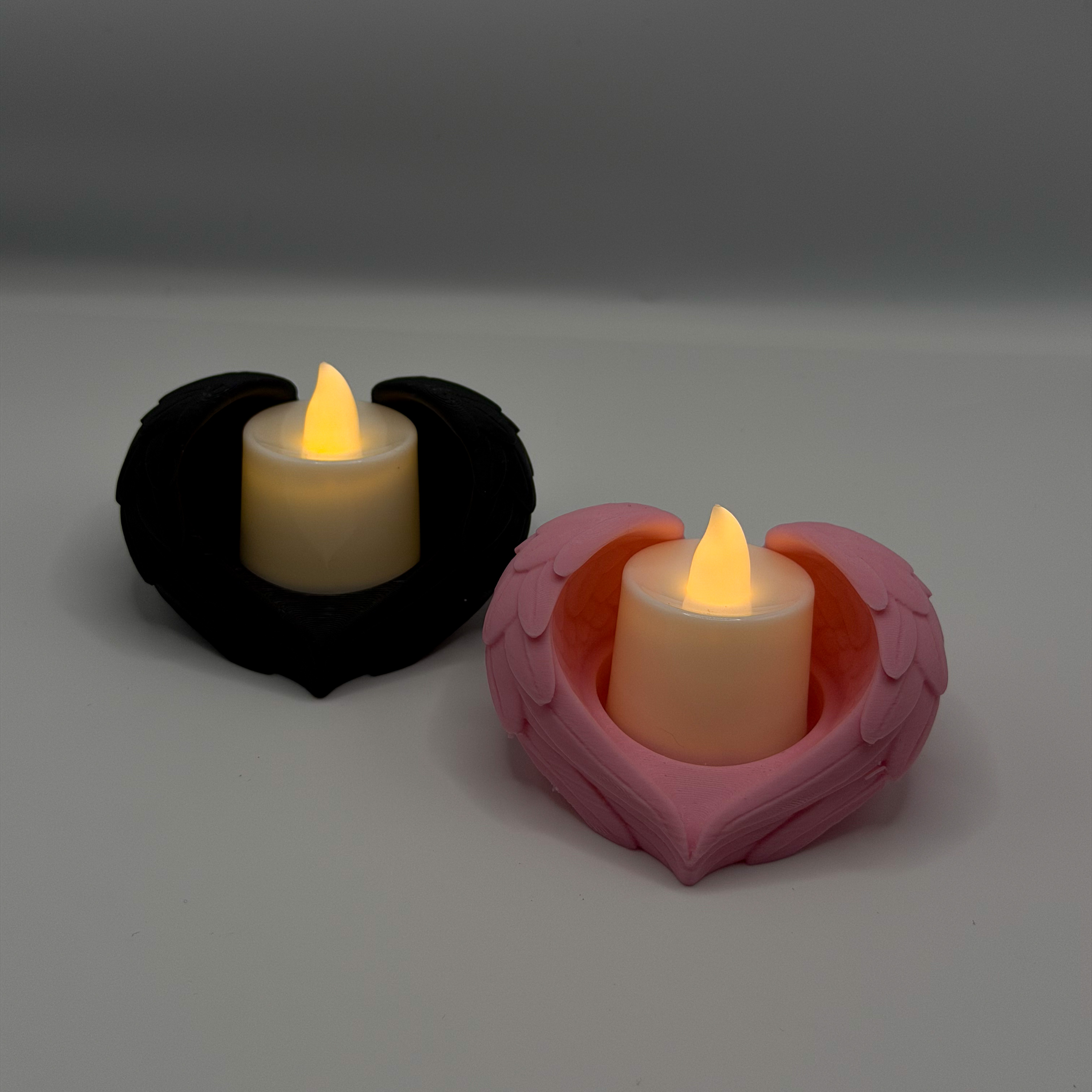 PORTA VELA CORAZÓN CON ALAS