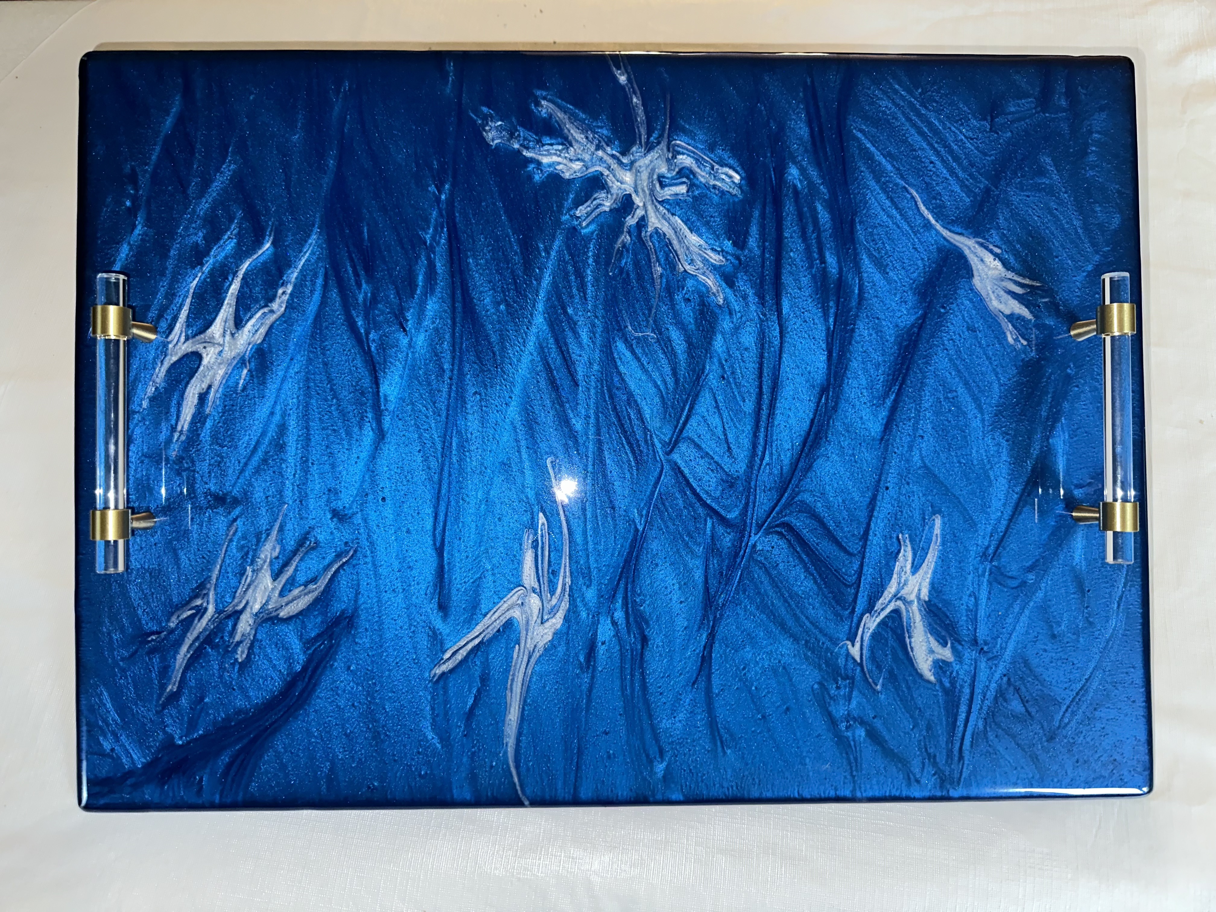 Ocean-Inspired Epoxy Charcuterie Board