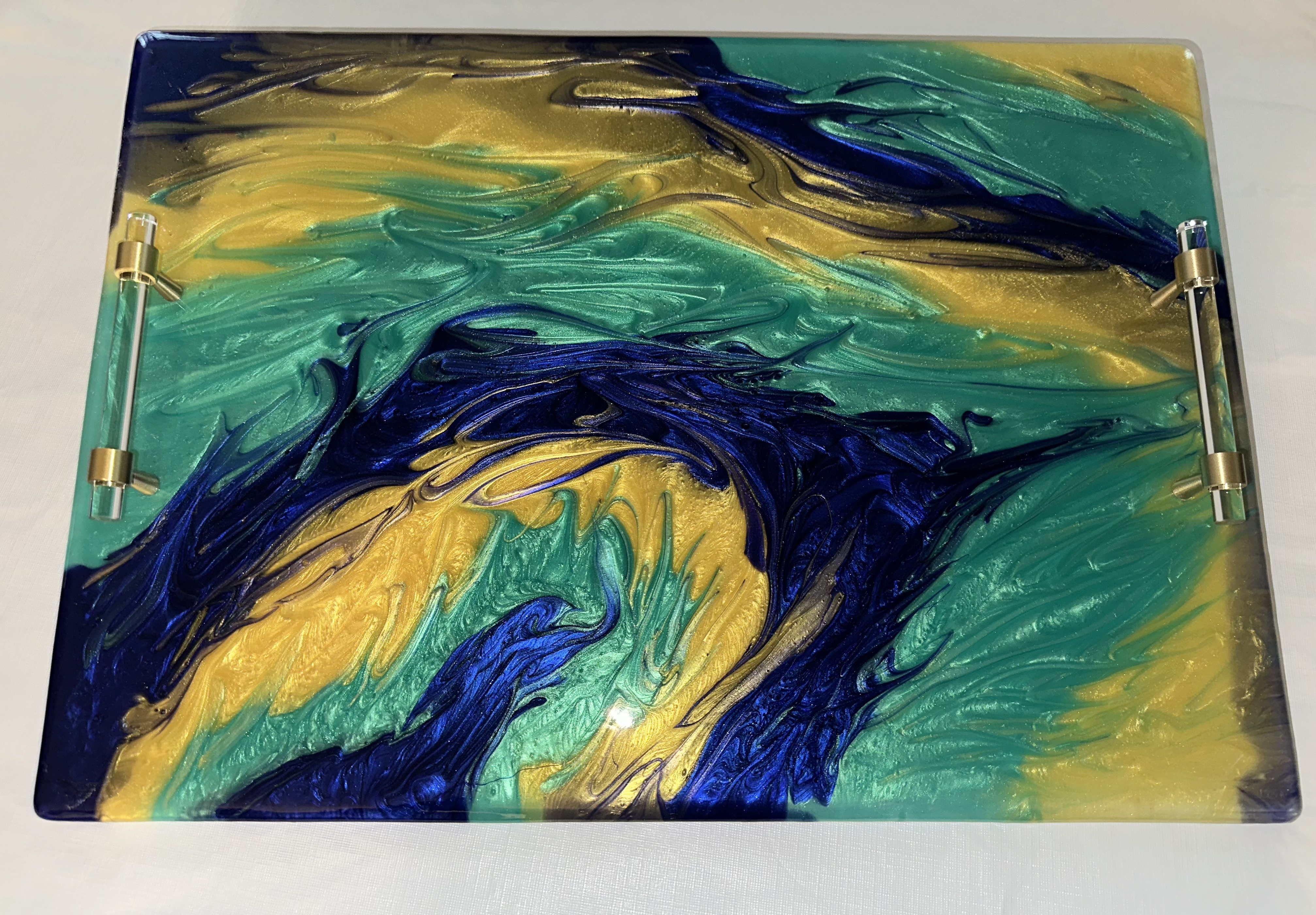 Abstract Expoxy Charcuterie Board