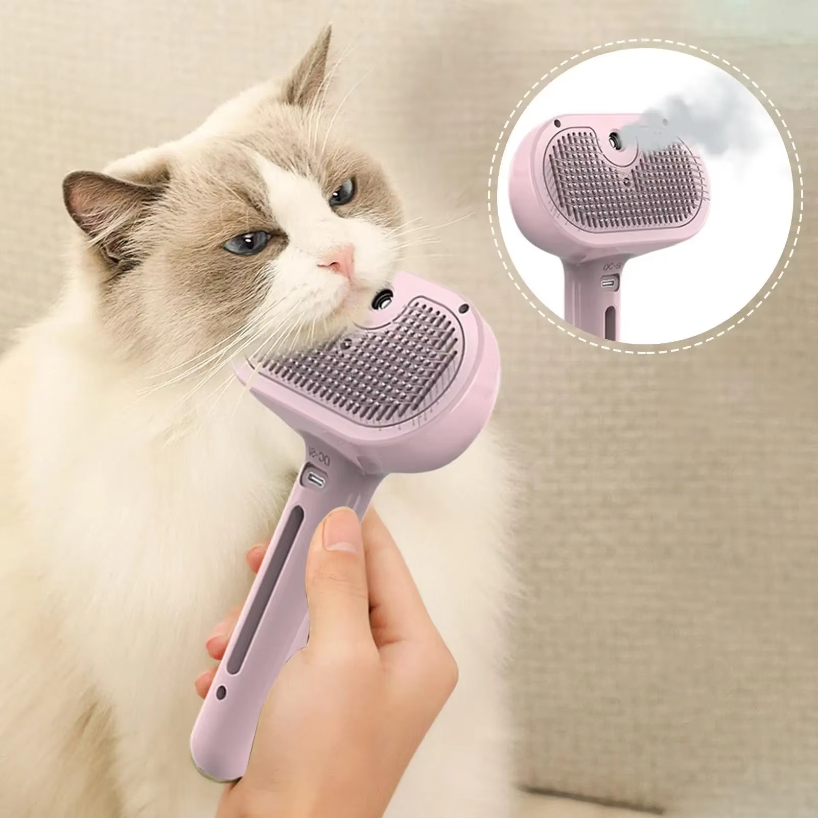 Pet Steam Grooming Brush (3 in 1)