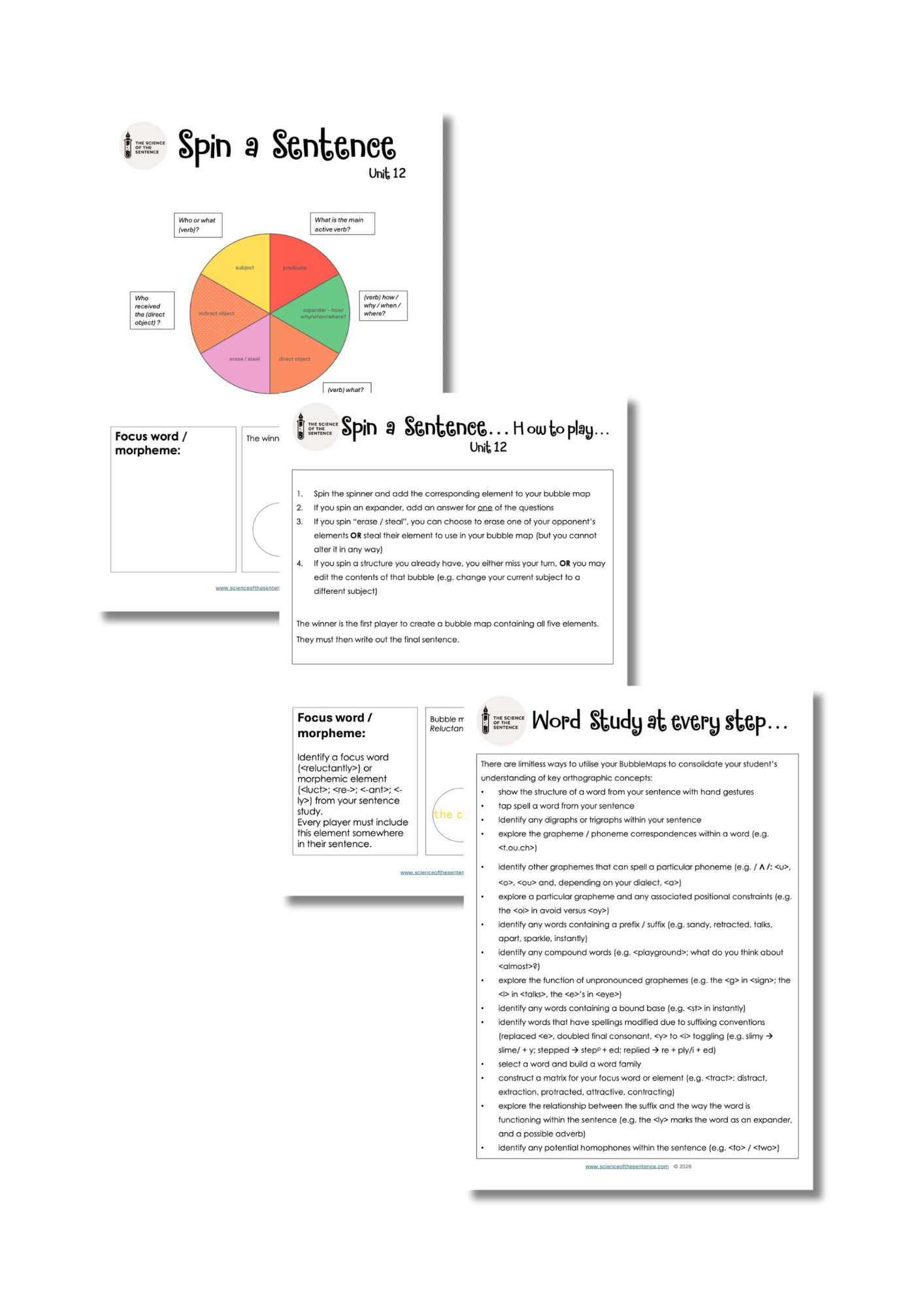 Unit 12 Spin a Sentence