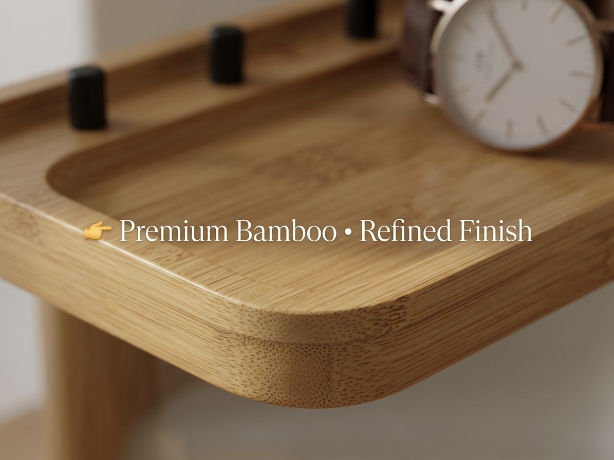 Bamboo Desk Entryway Organizer