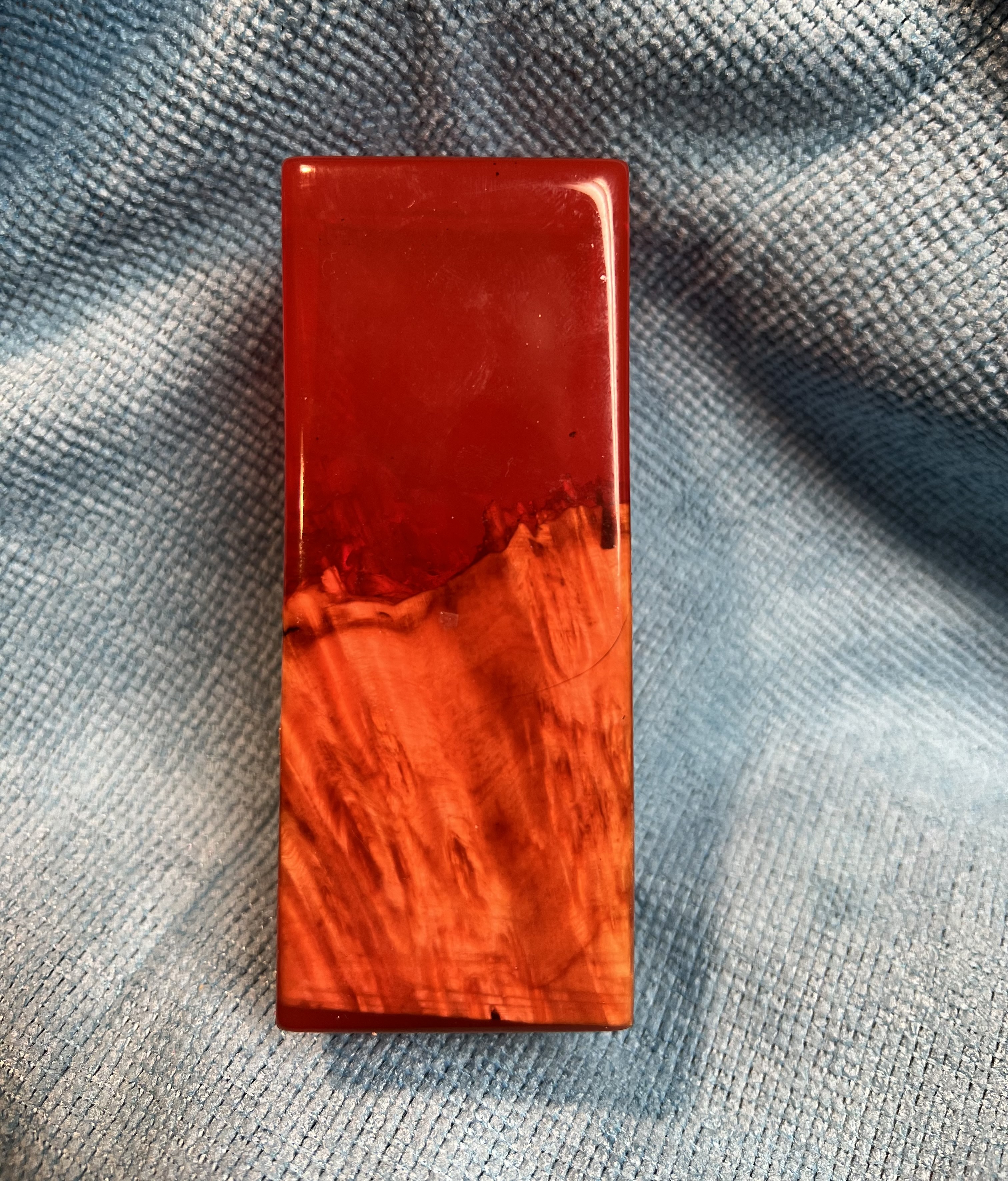 Box Elder Burl/Epoxy hybrid blank.