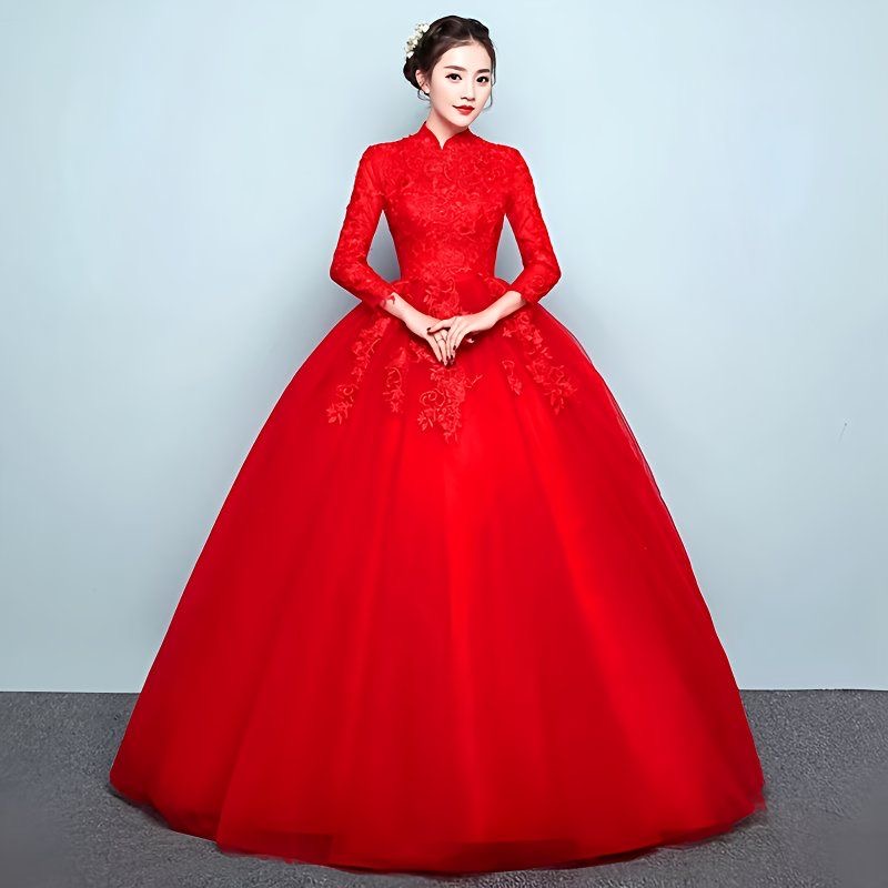 Elegant Red Ball Gown