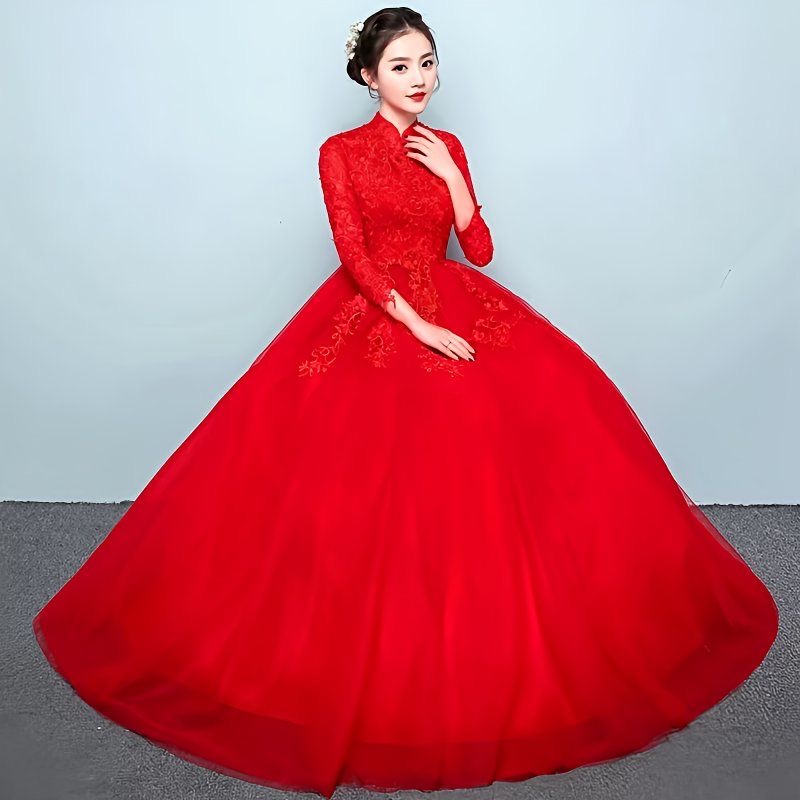Elegant Red Ball Gown