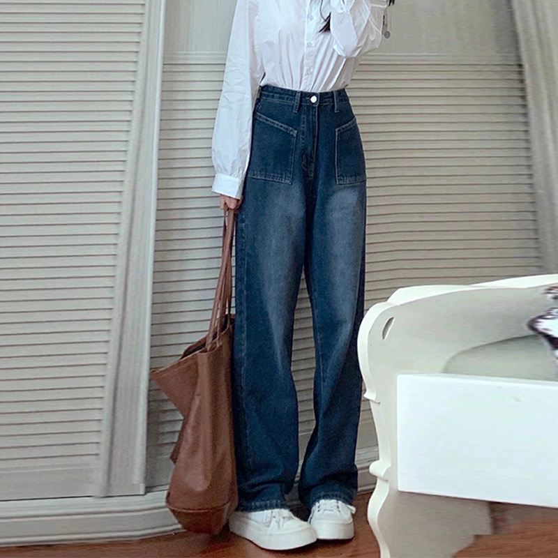 High-Waisted Wide-Leg Jeans
