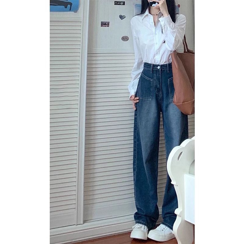 High-Waisted Wide-Leg Jeans