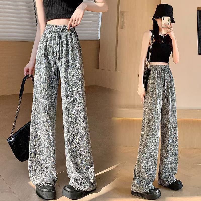 Glitter Wide-Leg Trousers