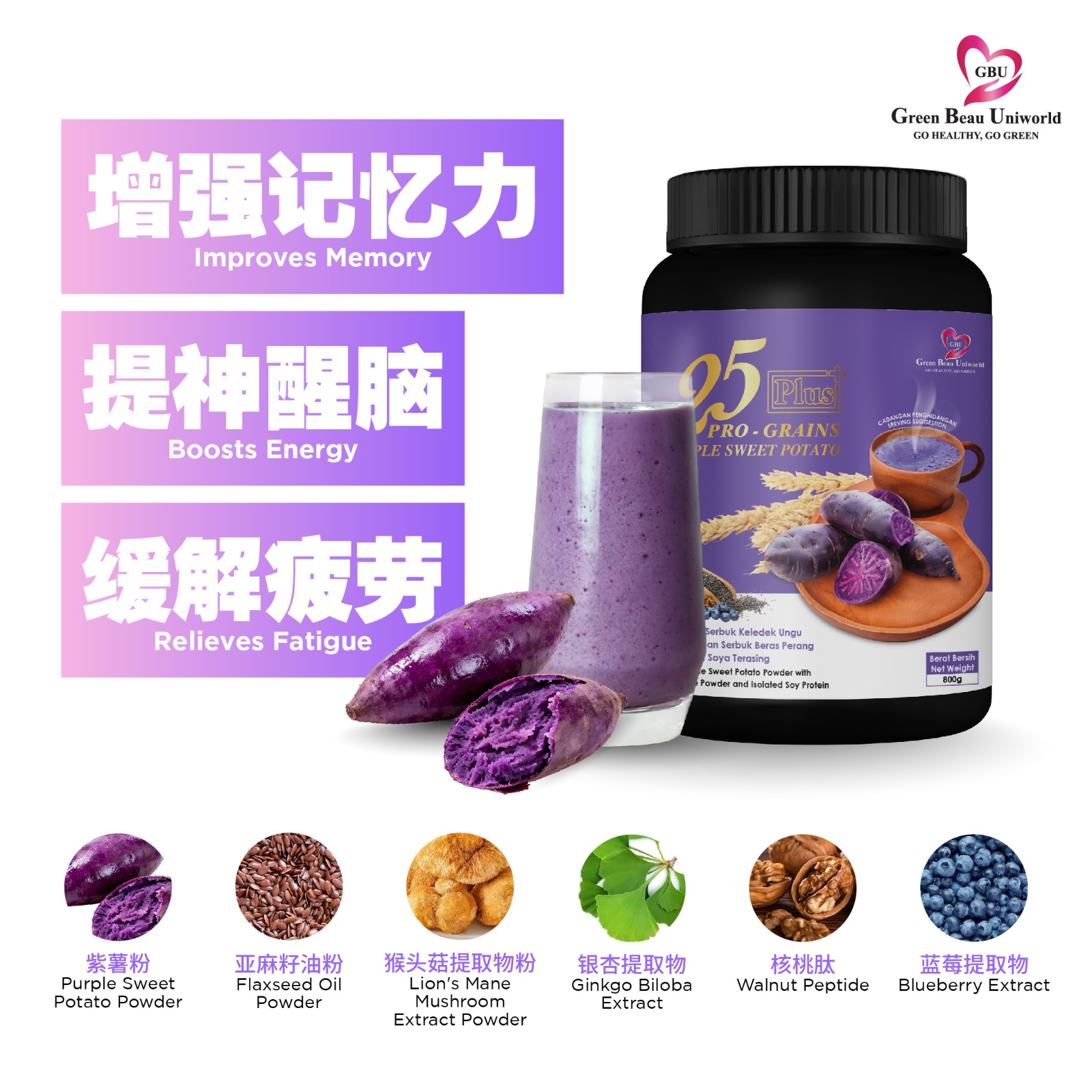 25 谷寶 25 Pro-Grains PLUS 飲品 (紫薯)  25 Plus Pro-Grains Purple Sweet Potato