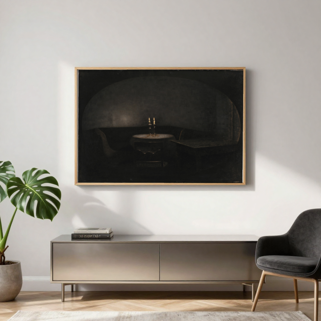 Vilhelm Hammershøi – Interiør Kunstigt lys (Artificial Light)