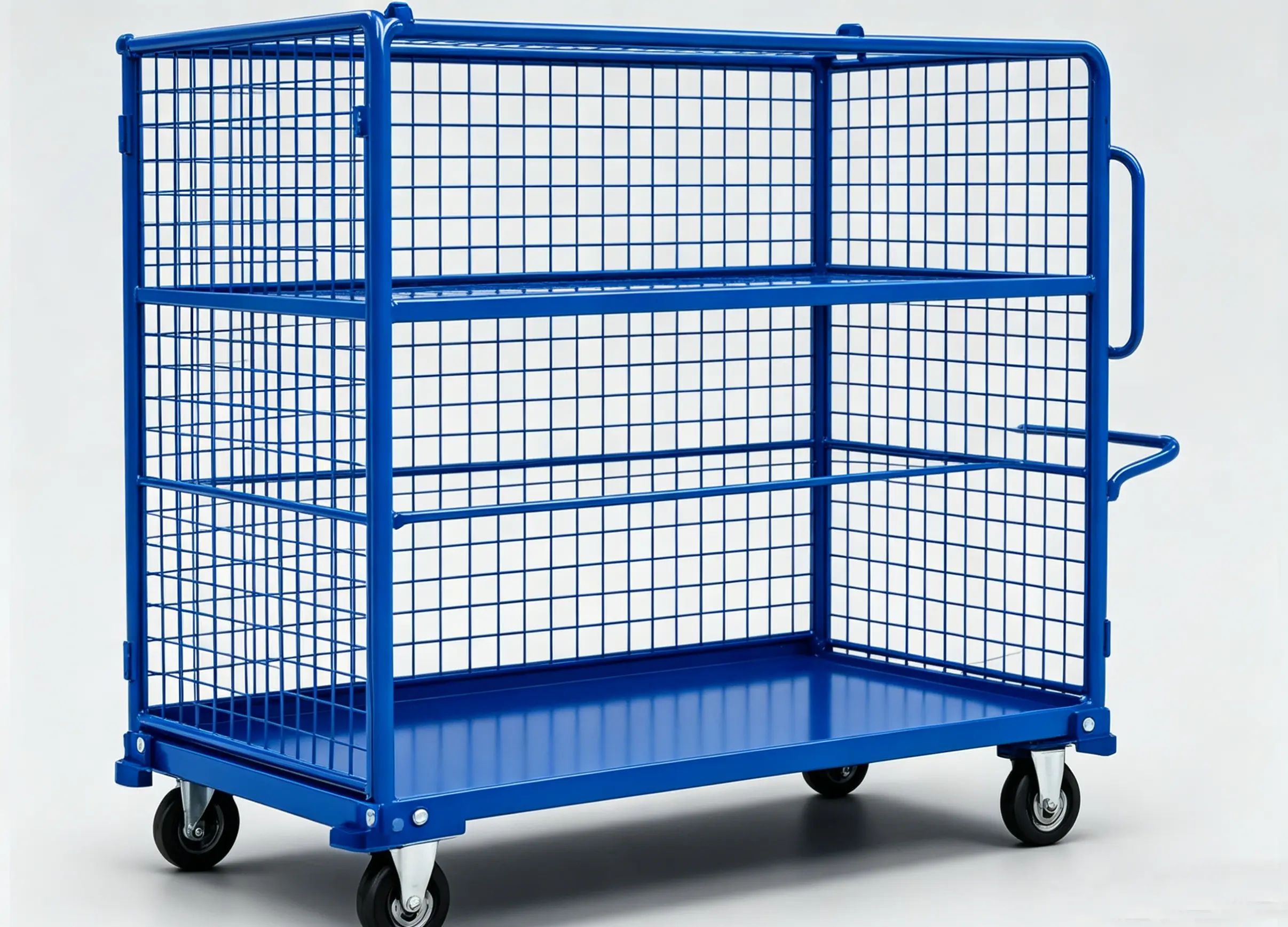 Heavy Duty Mesh Utility Double Layer Cage Trolley