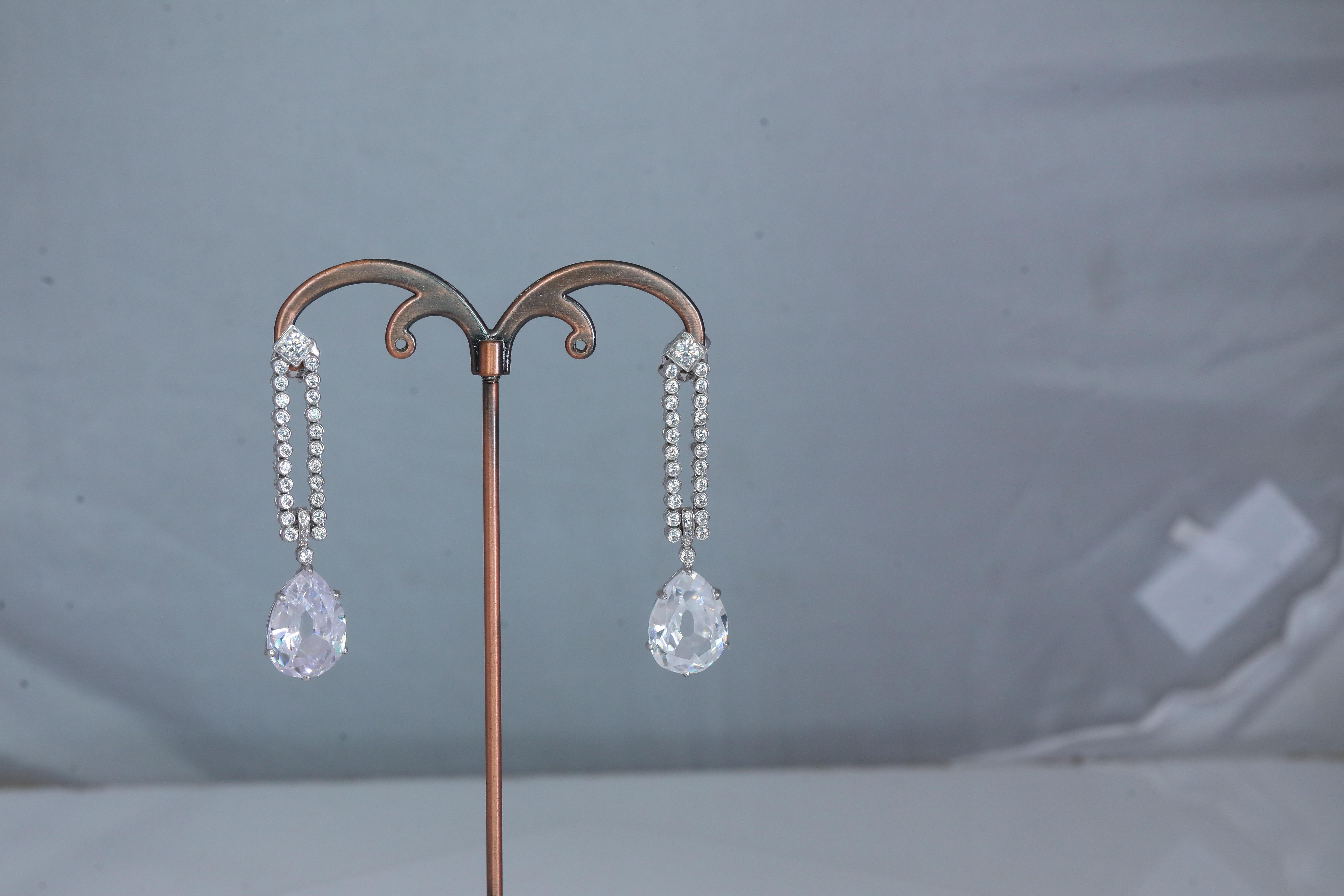 Pear-Shaped Signature Adastra CZ Drop Earrings