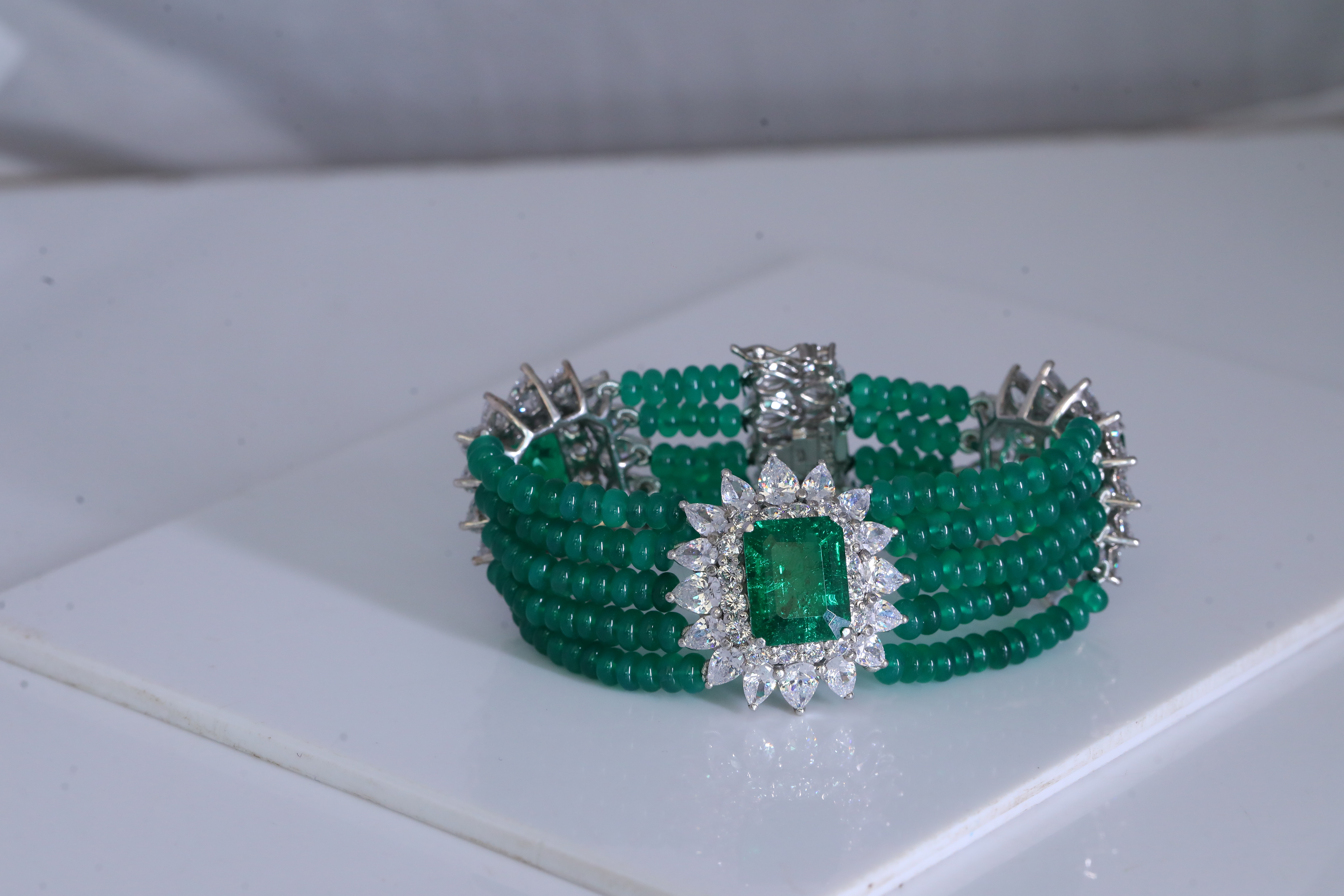 Emerald and Signature Adastra CZ Bracelet