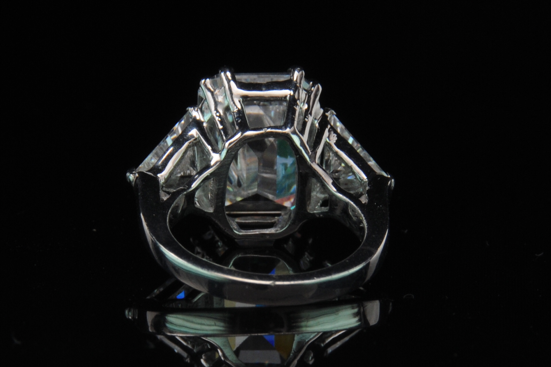 Elegant Three-Stone Silver Ring