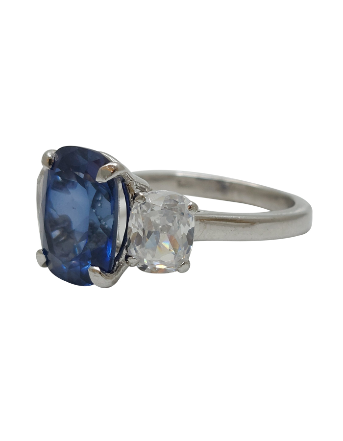 Sapphire and Signature Adastra CZ Ring
