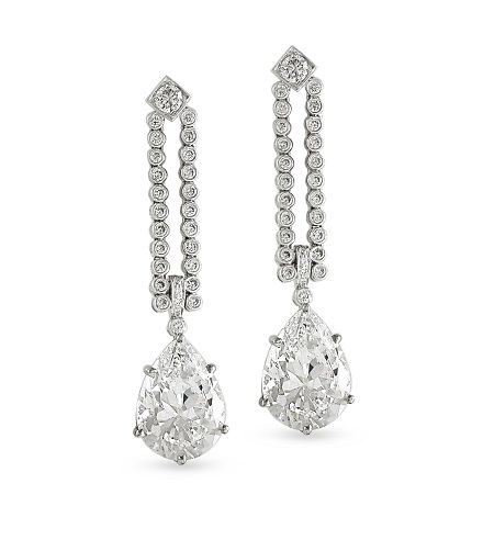 Pear-Shaped Signature Adastra CZ Drop Earrings