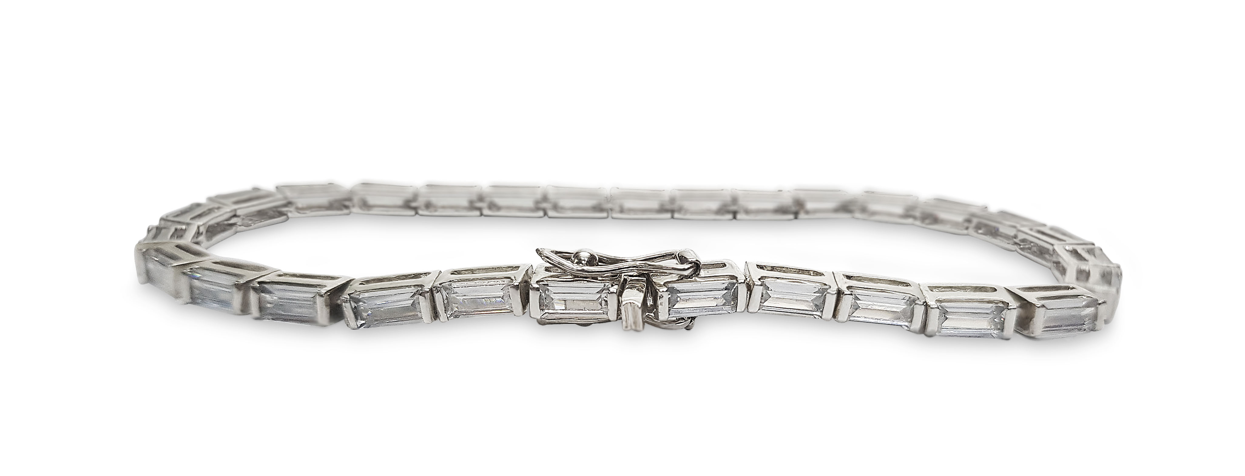 Baguette Signature Adastra CZ Tennis Bracelet