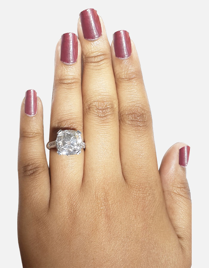 Vintage Cushion Cut Signature Adastra CZ Ring