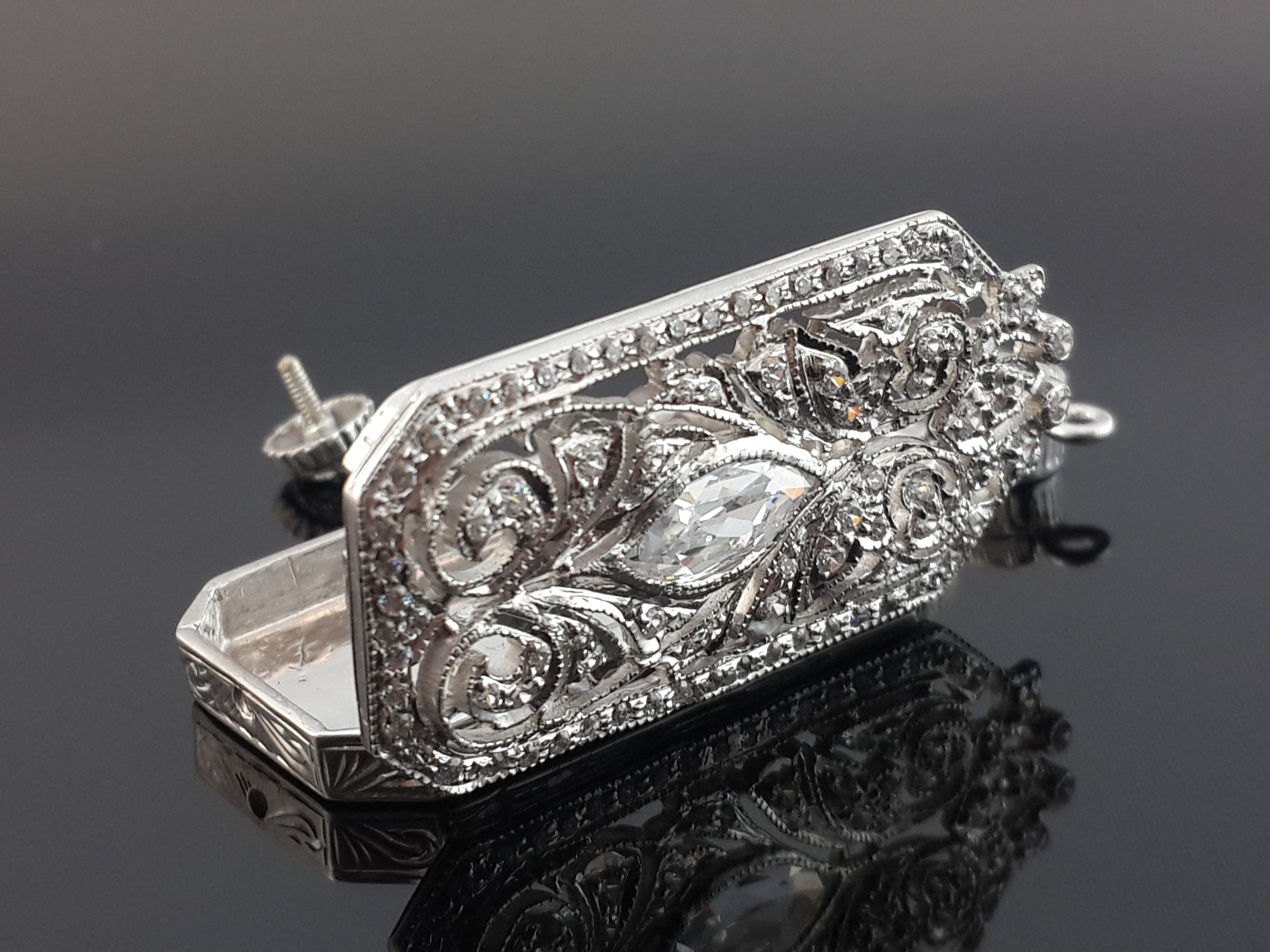 Vintage Silver Perfume Bottle Pendant