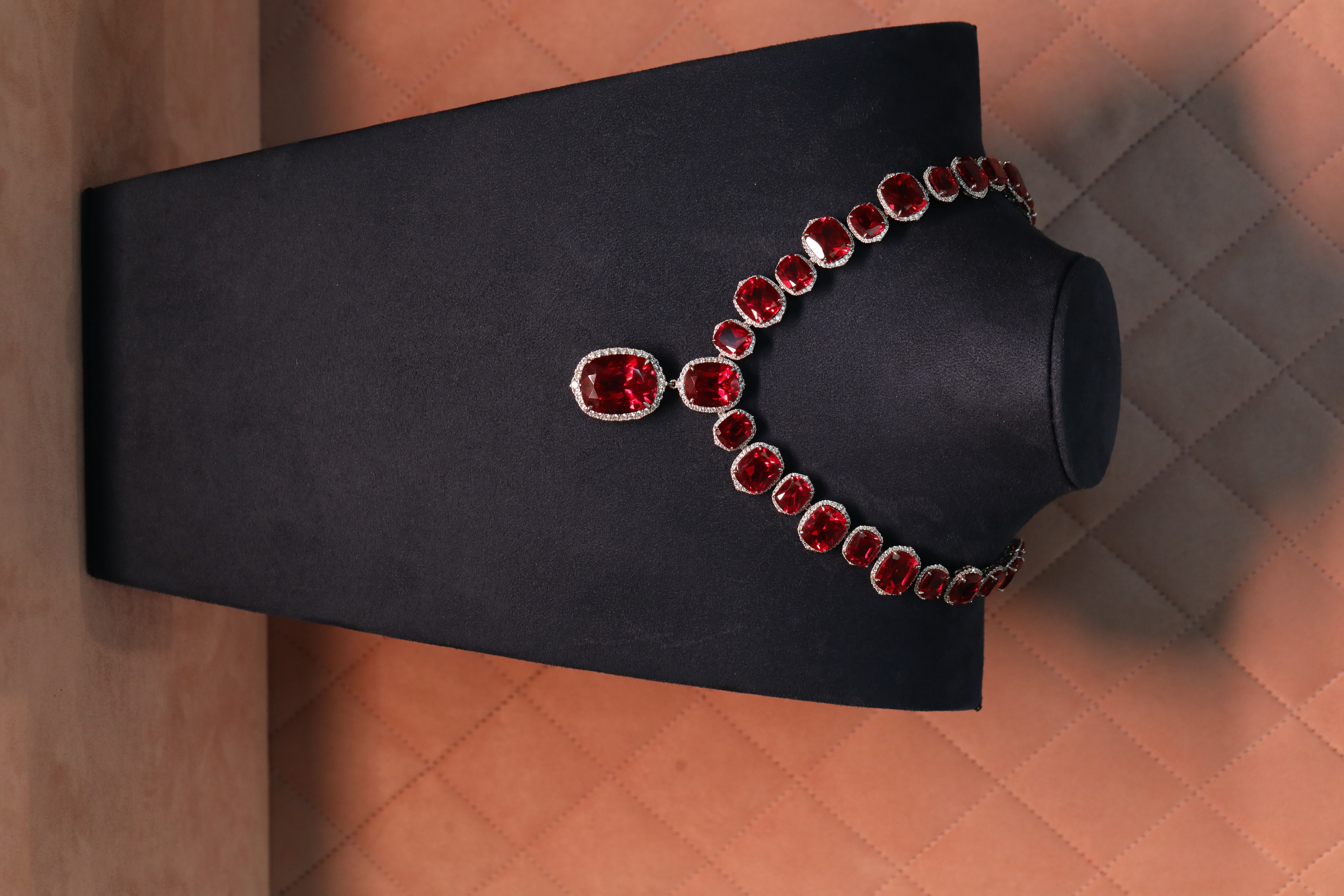 Ruby Gemstone Necklace Set