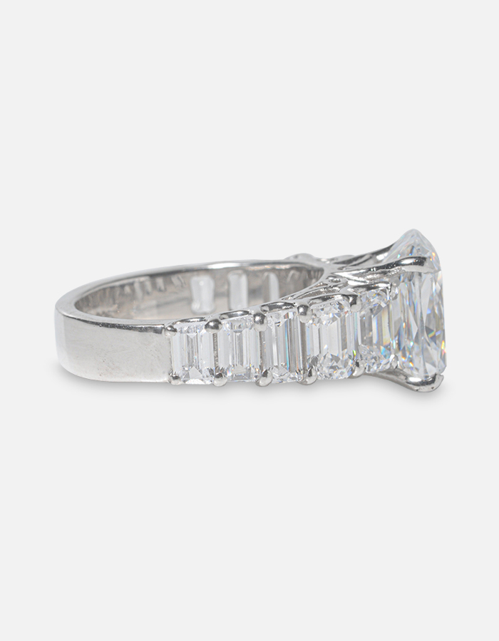 Cushion-Cut Signature Adastra CZ Engagement Ring
