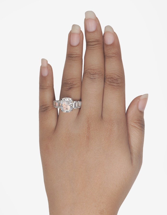 Cushion-Cut Signature Adastra CZ Engagement Ring