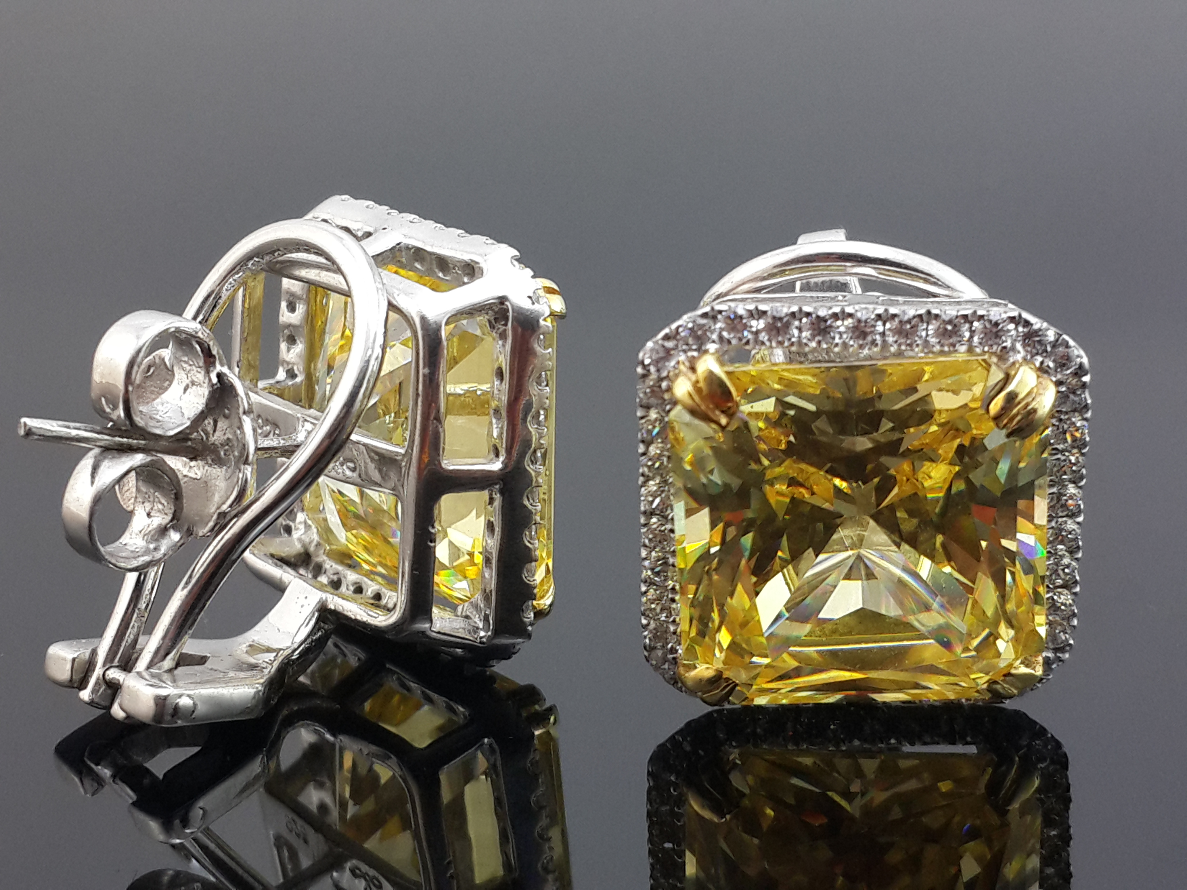 Yellow Signature Adastra CZ Stud Earrings