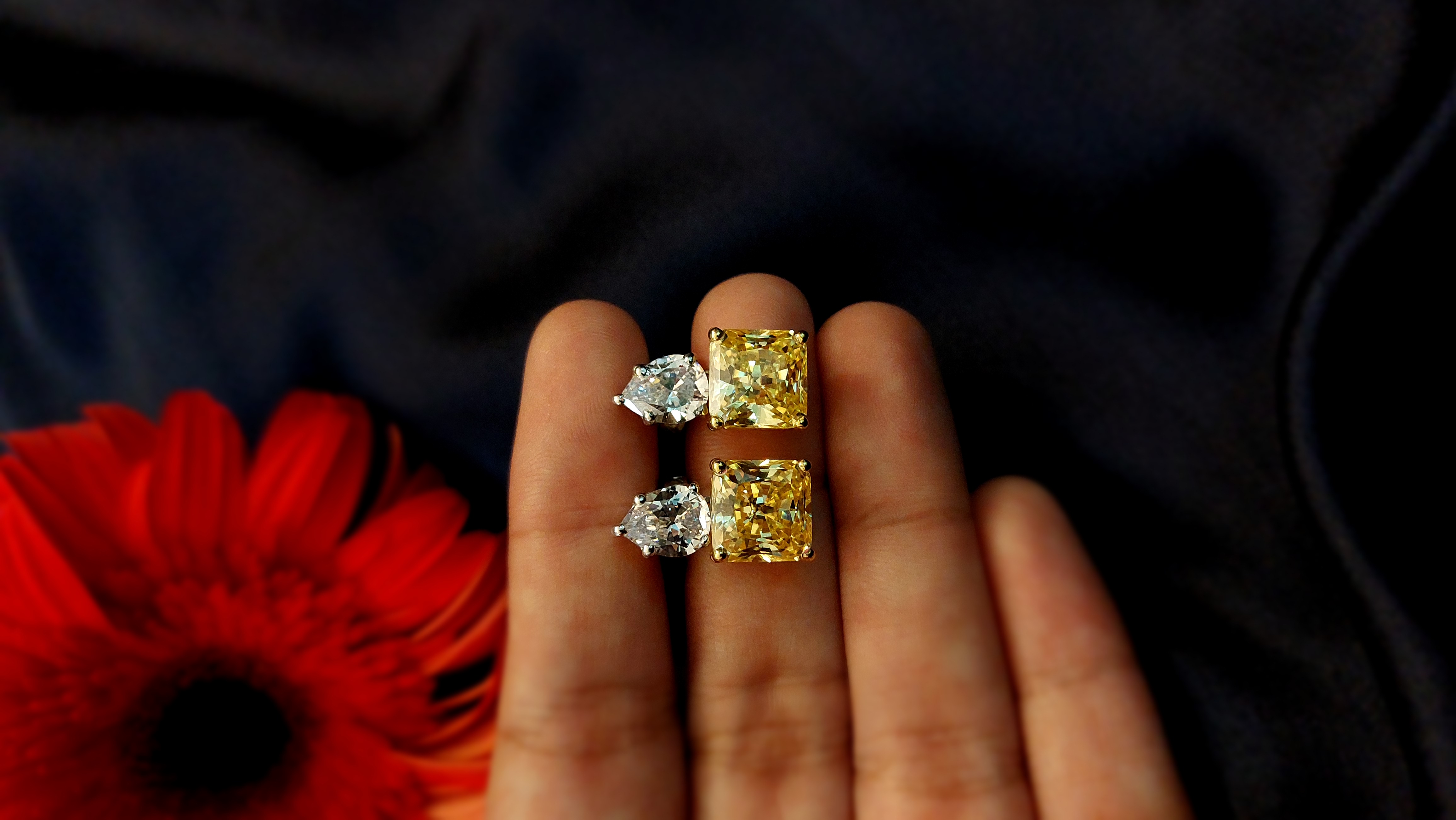 Yellow Signature Adastra CZ Stud Earrings
