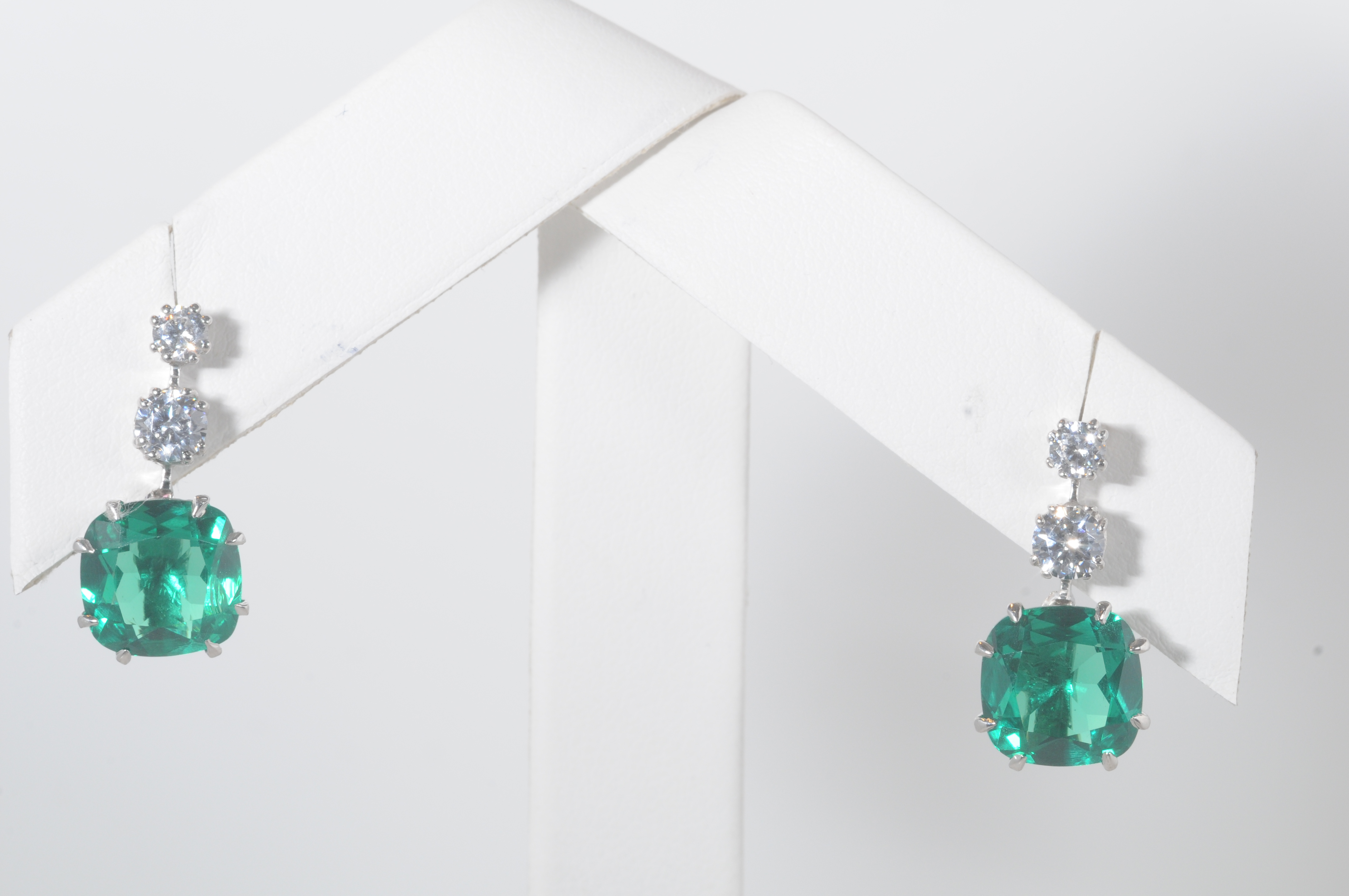 Emerald & Signature Adastra CZ Drop Earrings