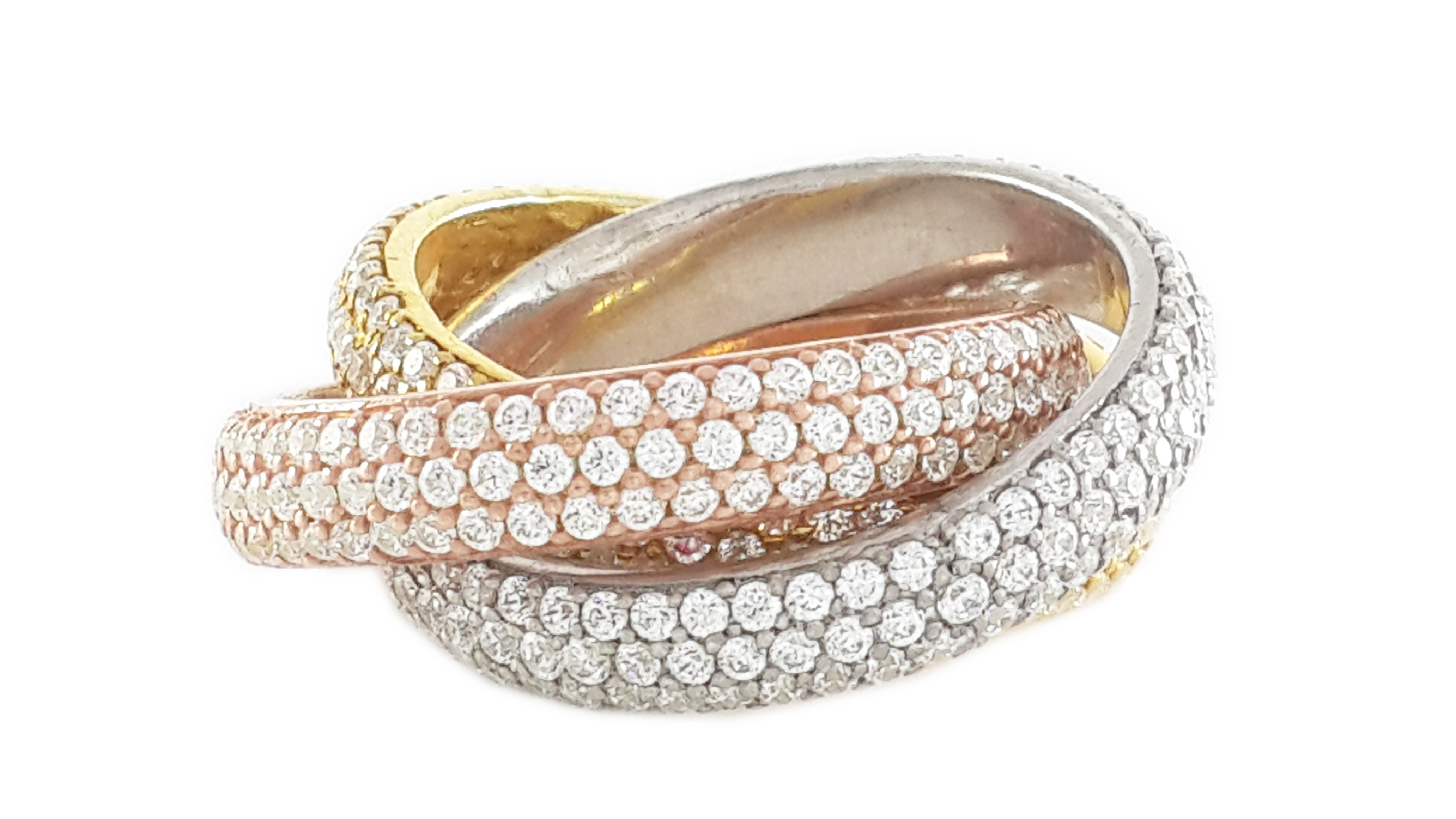 Triple Row Signature Adastra CZ Trinity Ring
