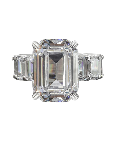 Emerald-Cut Signature Adastra CZ Engagement Ring