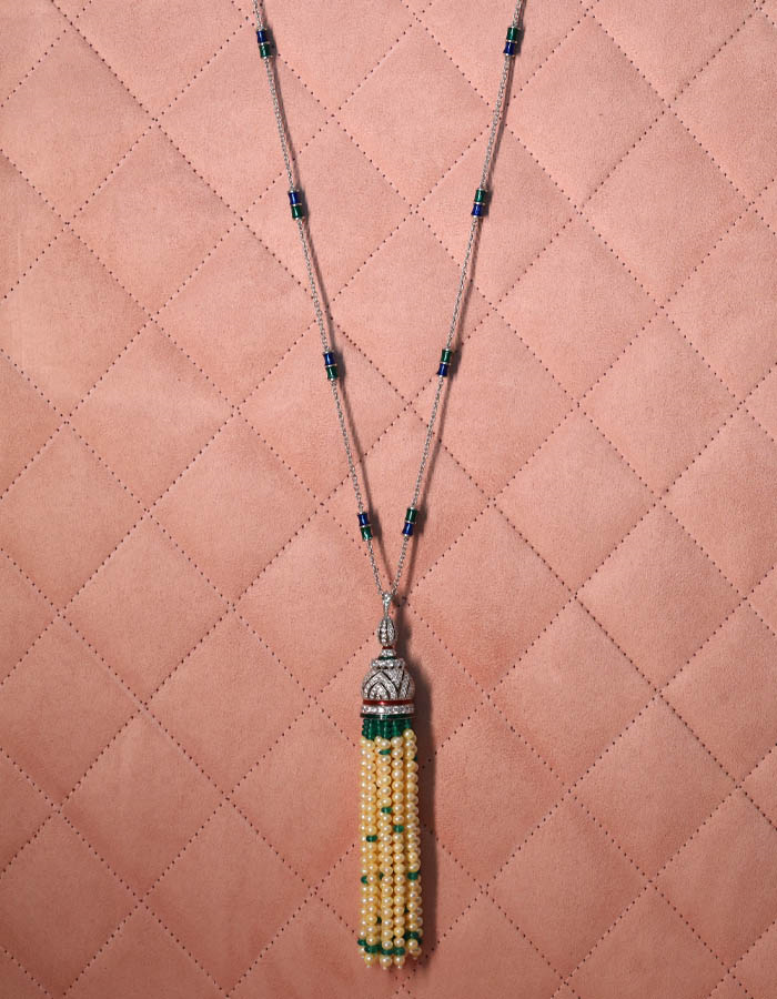 Beaded Tassel Pendant Necklace