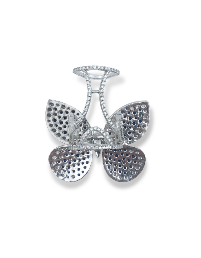 Blue Sapphire Butterfly Ring - Cocktail