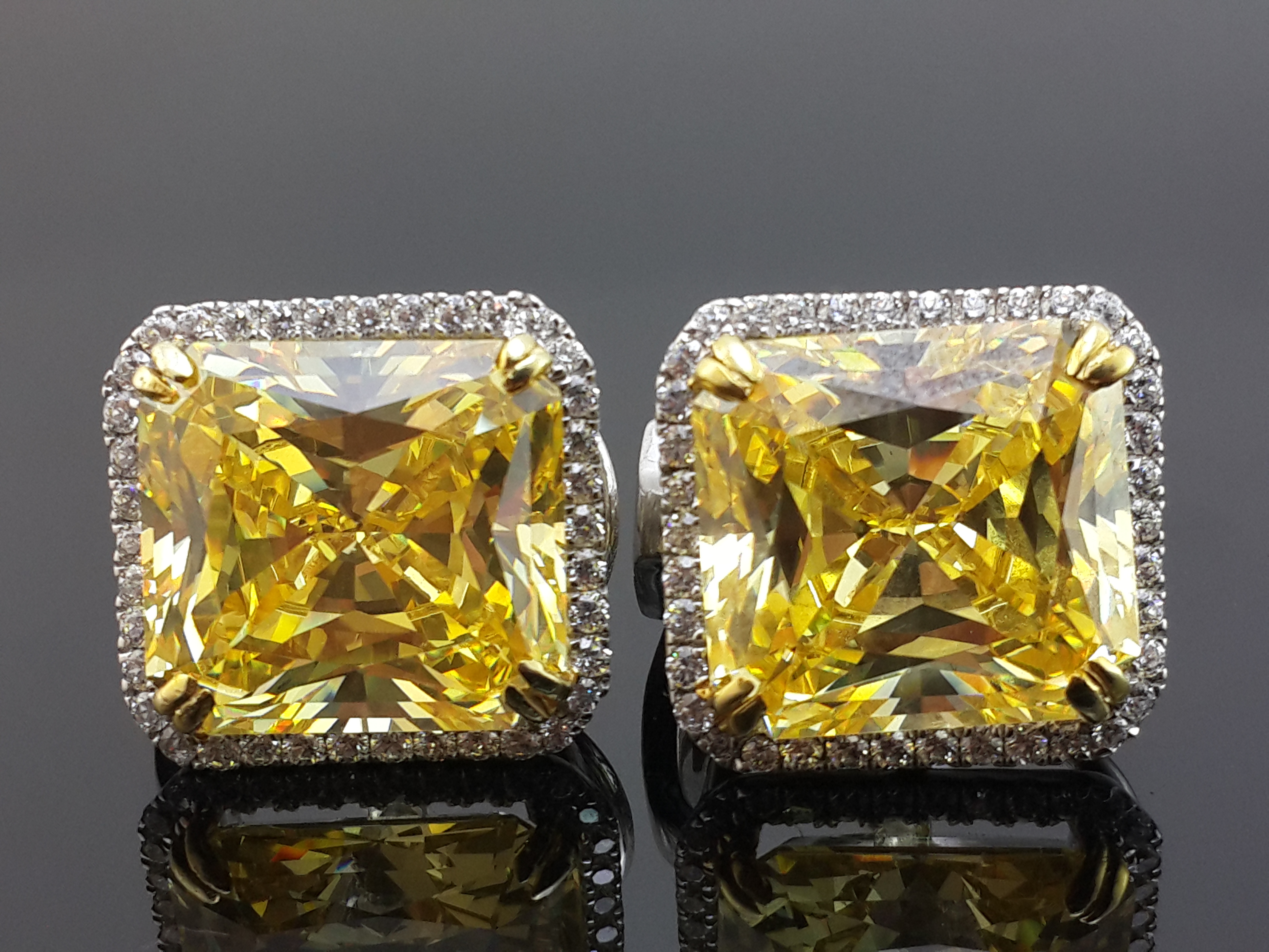 Yellow Signature Adastra CZ Stud Earrings