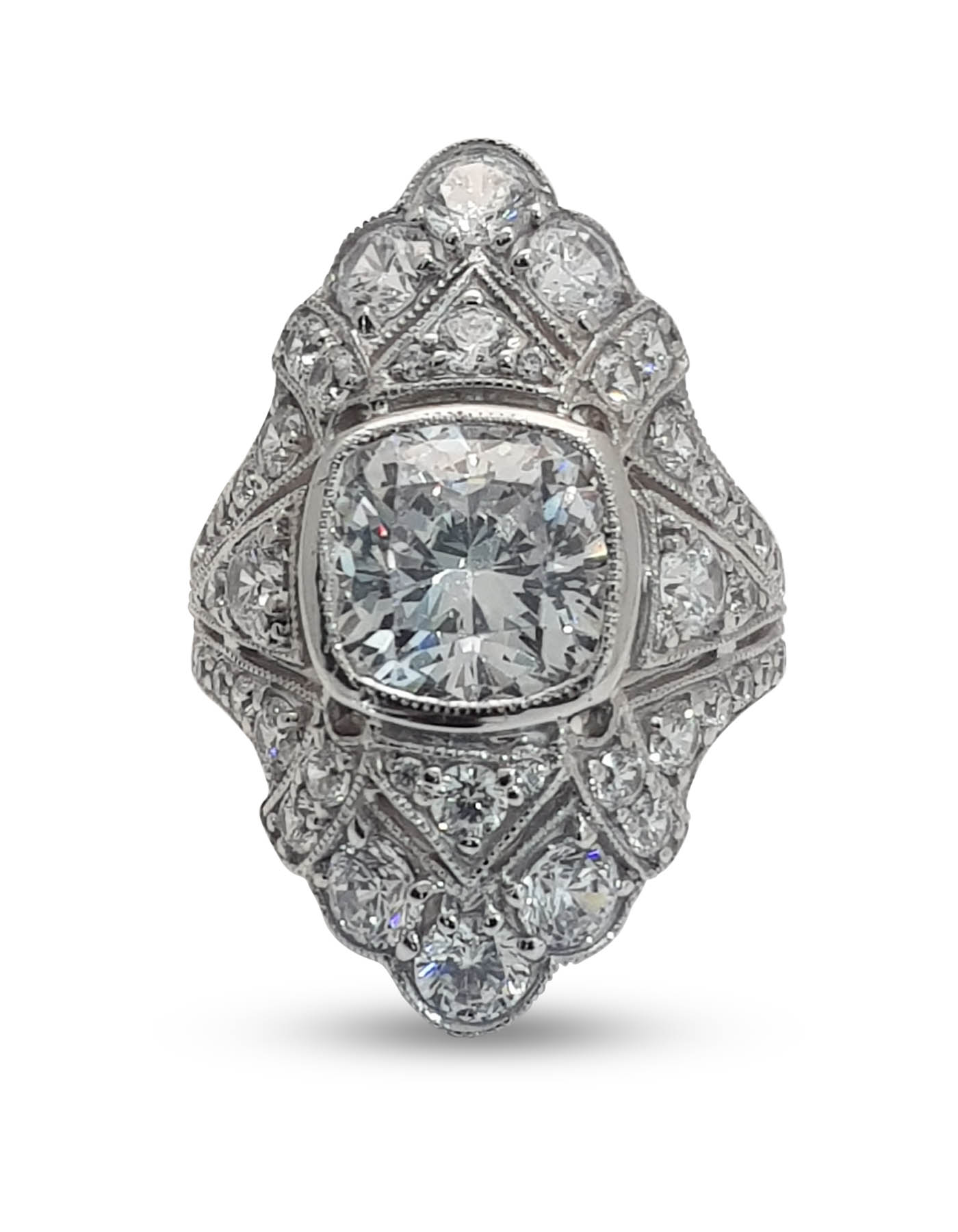 Vintage Art Deco Signature Adastra CZ Ring