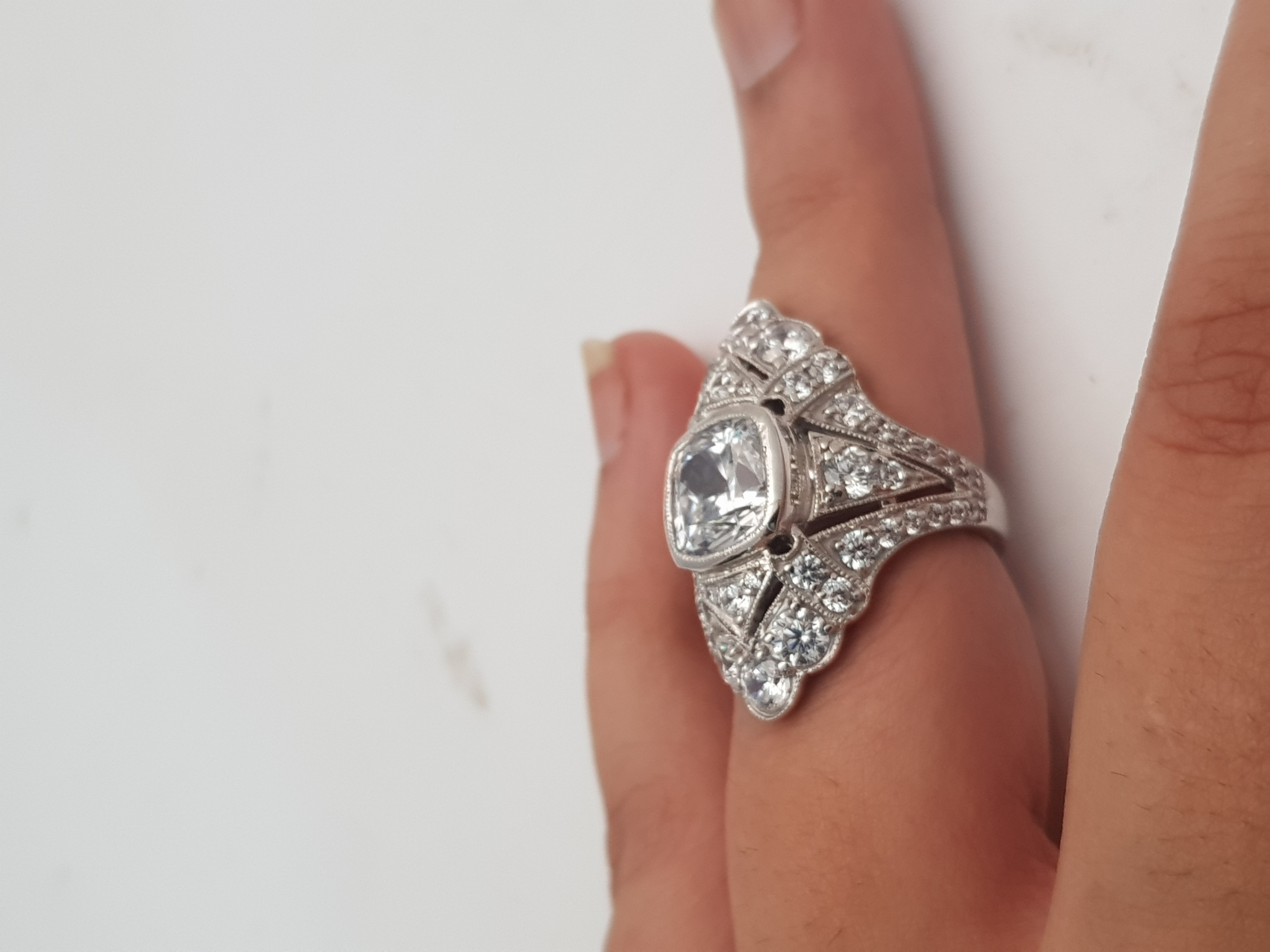 Vintage Art Deco Signature Adastra CZ Ring
