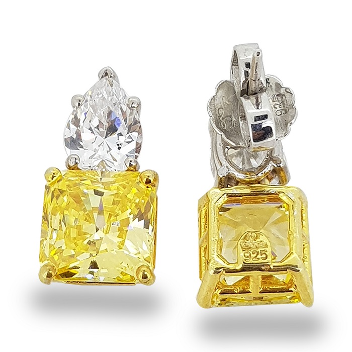 Yellow Signature Adastra CZ Stud Earrings