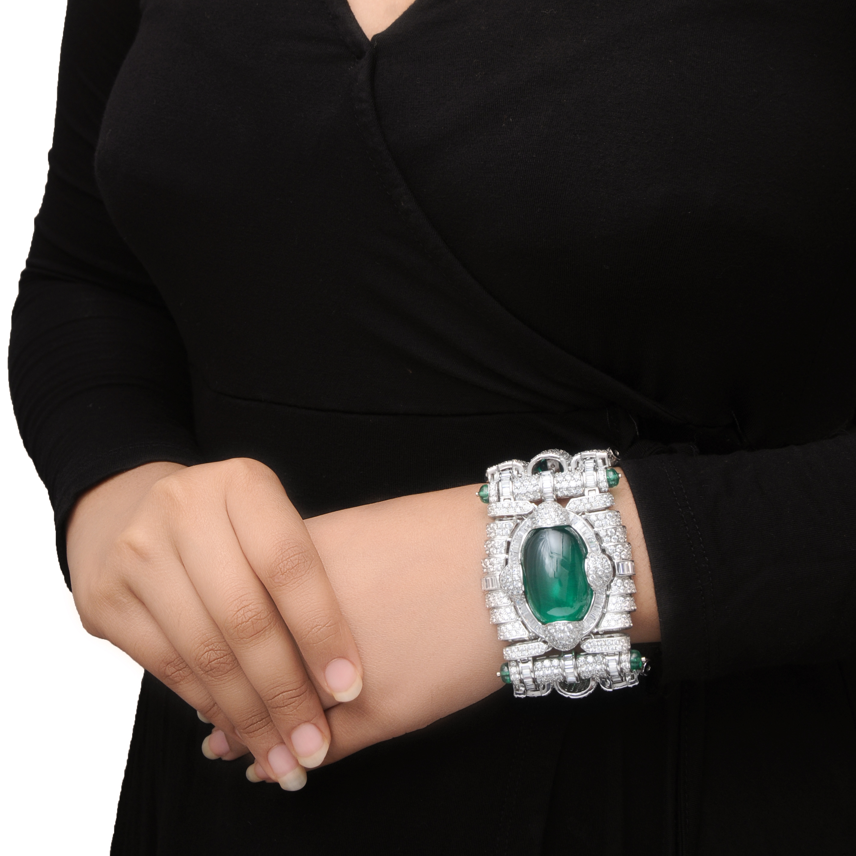 Emerald and Signature Adastra CZ Statement Bracelet