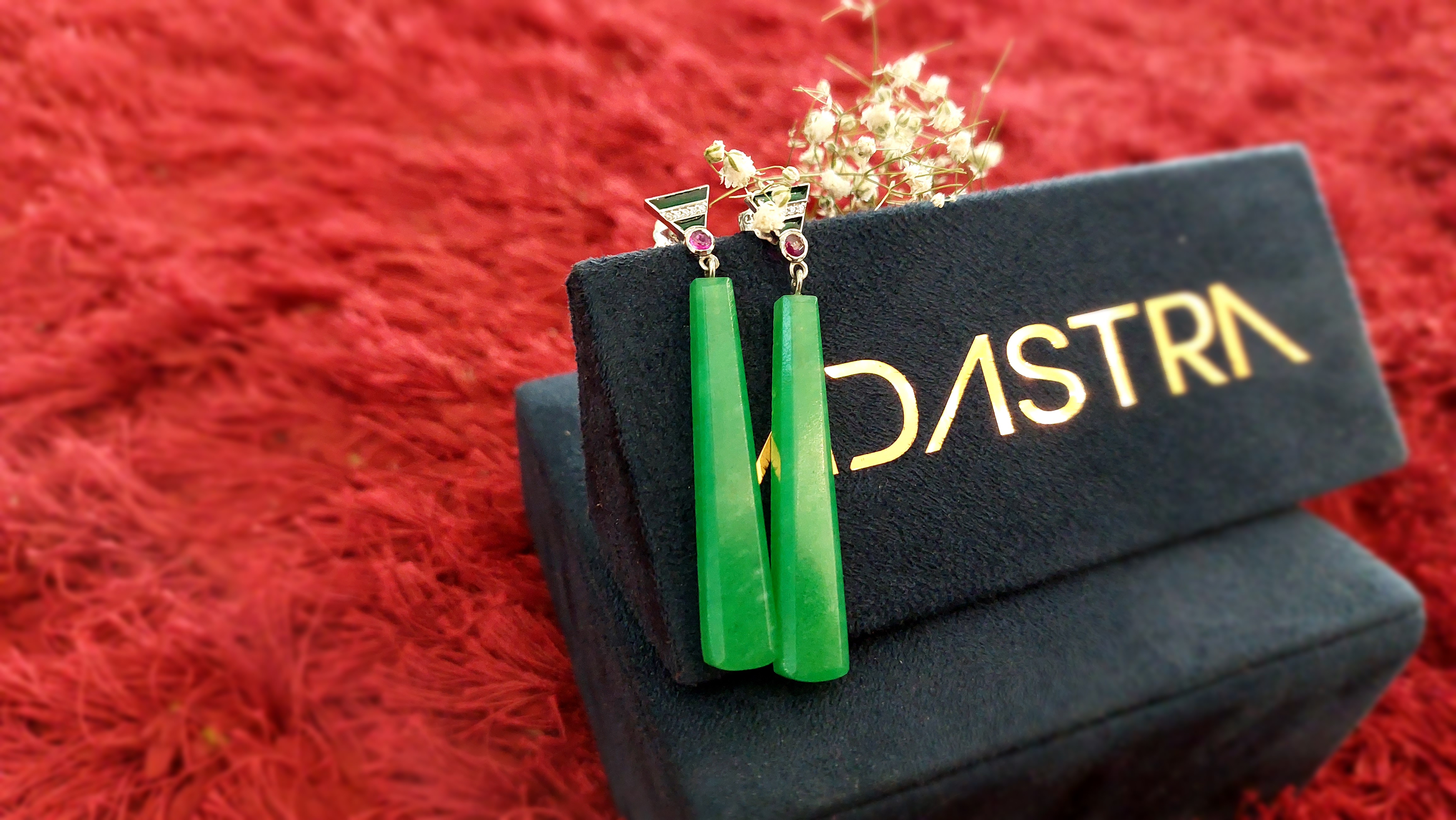 Green Jade Drop Earrings