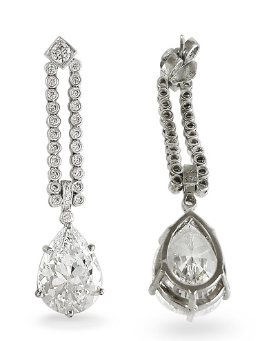 Pear-Shaped Signature Adastra CZ Drop Earrings