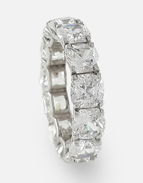 Cushion Cut Signature Adastra CZ Eternity Ring